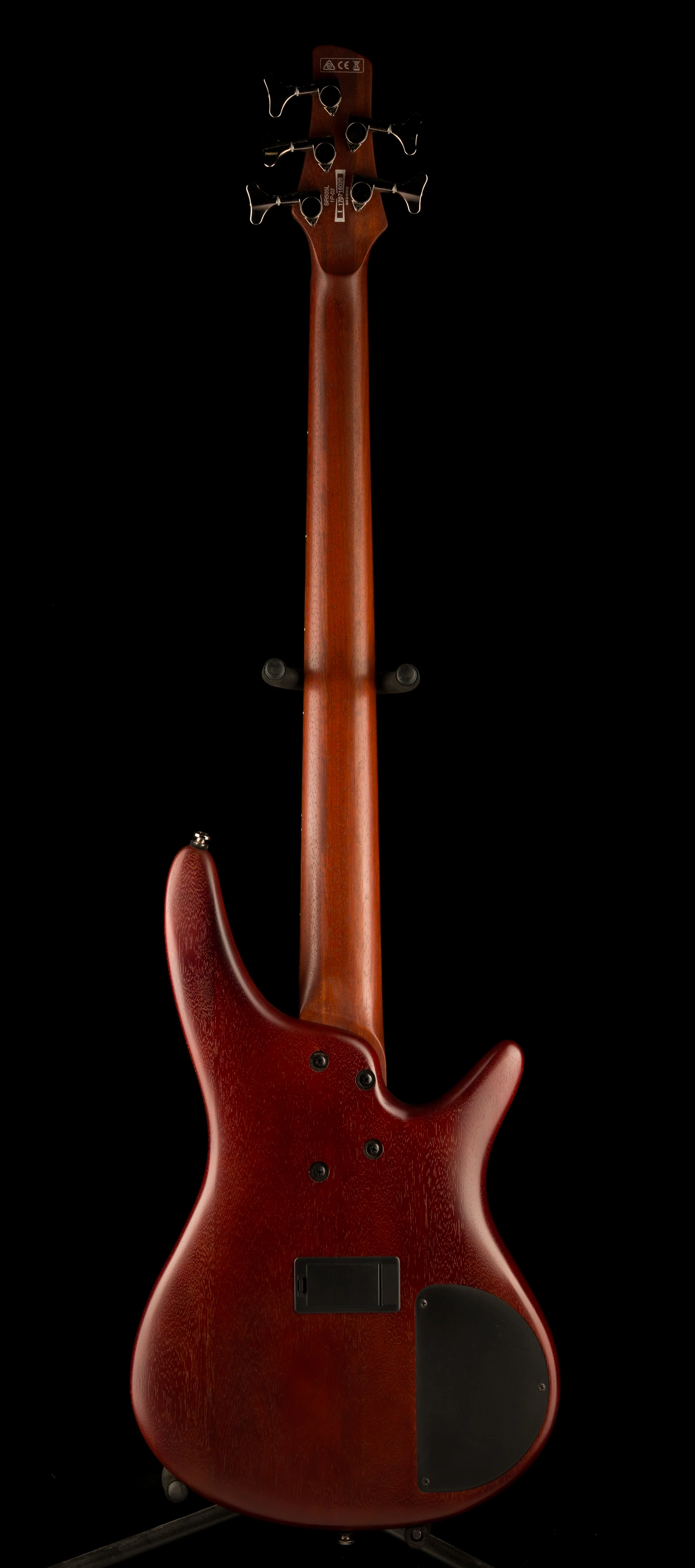 Used Ibanez SR505L Left-Handed 5-String Electric Bass Mahogany with Gig Bag - Image 14