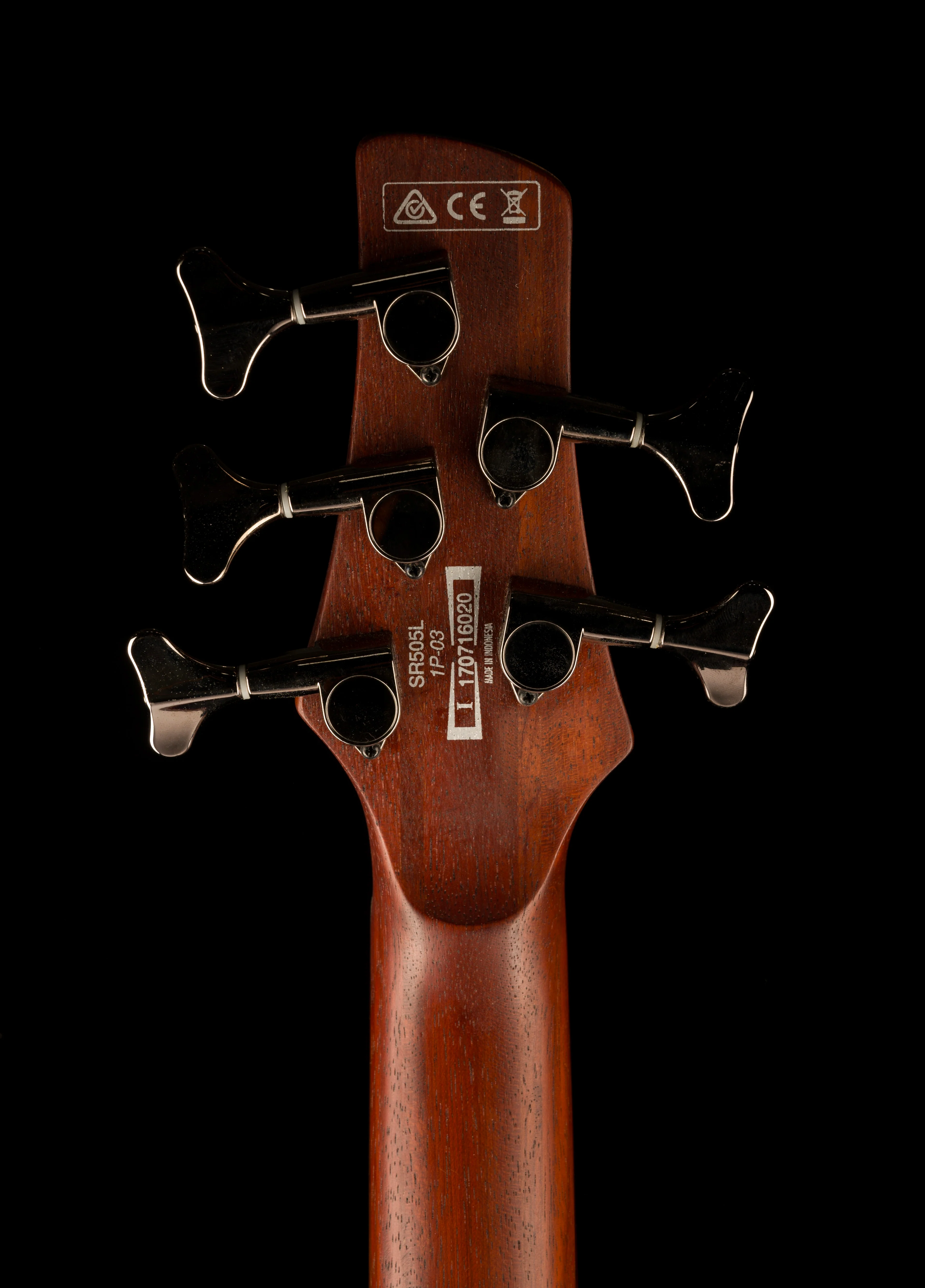 Used Ibanez SR505L Left-Handed 5-String Electric Bass Mahogany with Gig Bag - Image 17
