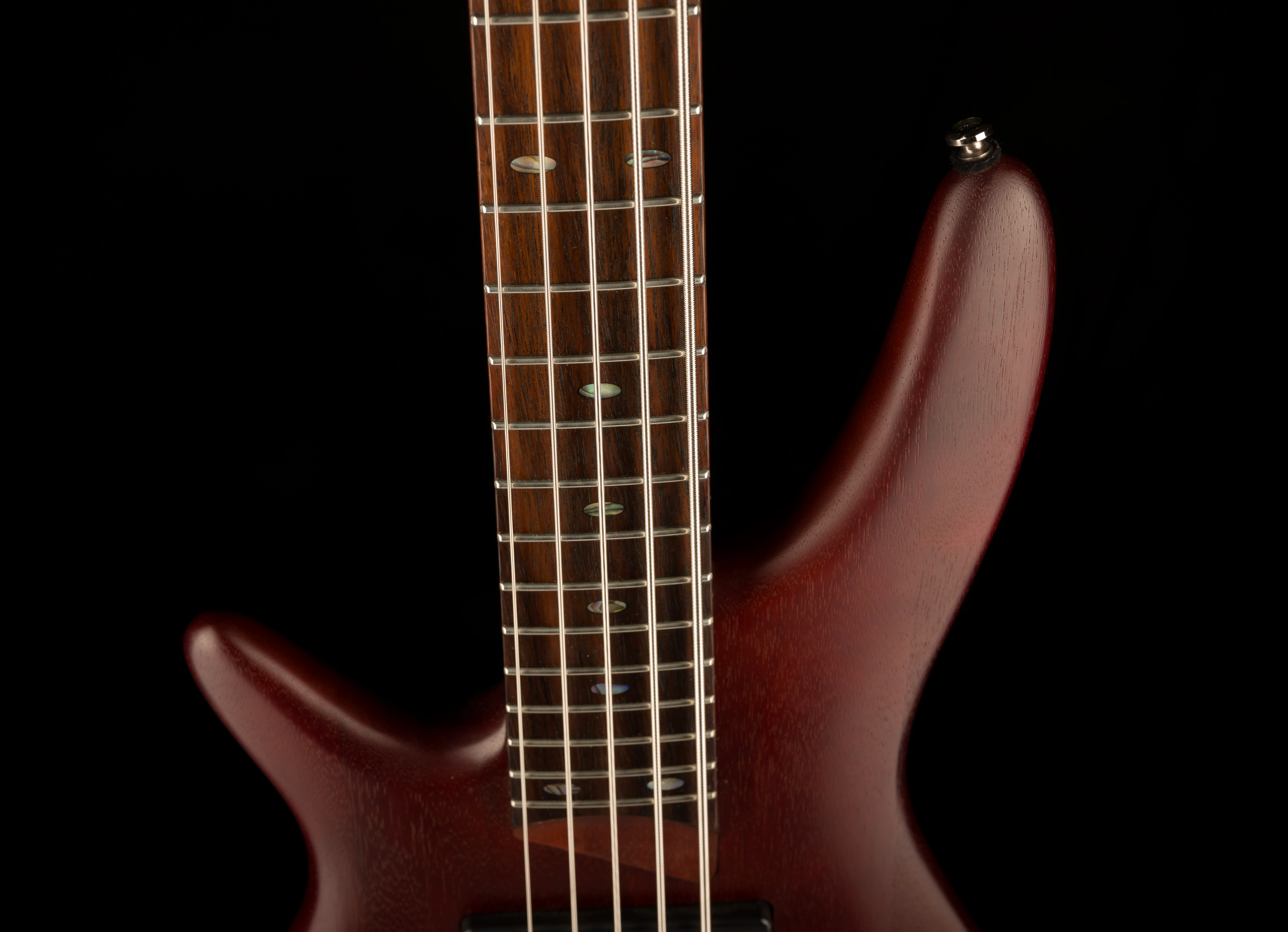 Used Ibanez SR505L Left-Handed 5-String Electric Bass Mahogany with Gig Bag - Image 3