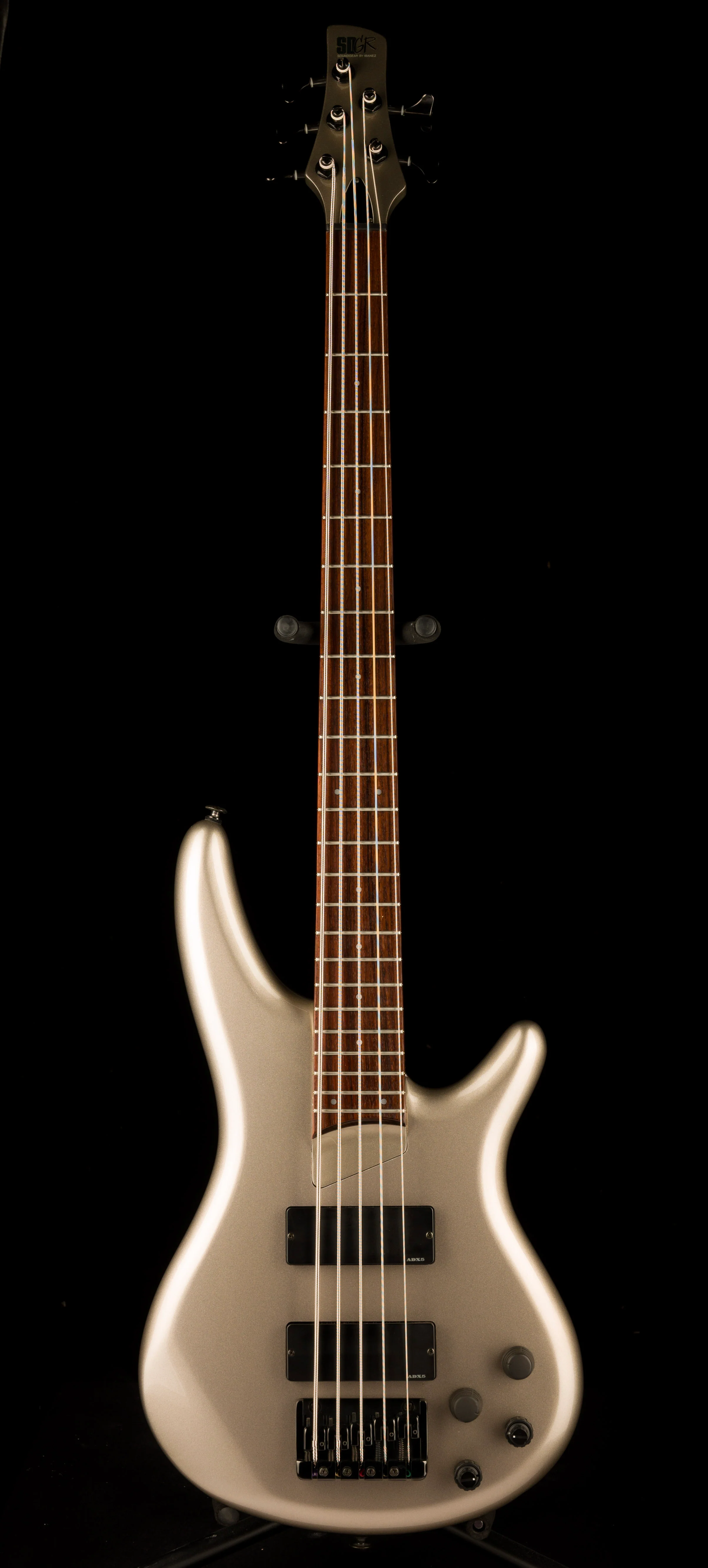 Used Ibanez SR885 5-String Pewter Bass With Case - Image 2