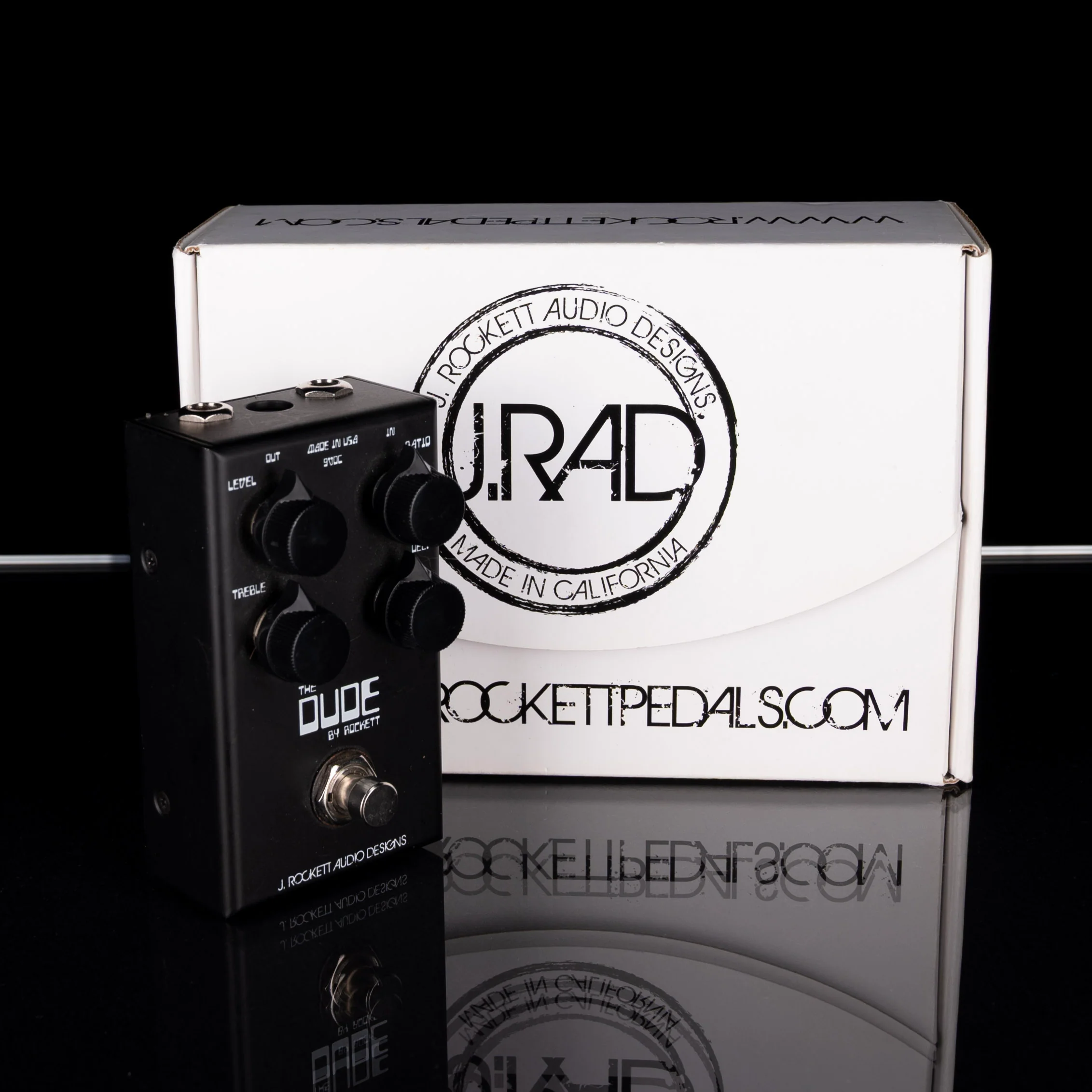 Used J Rockett The Dude Black Overdrive Pedal With Box