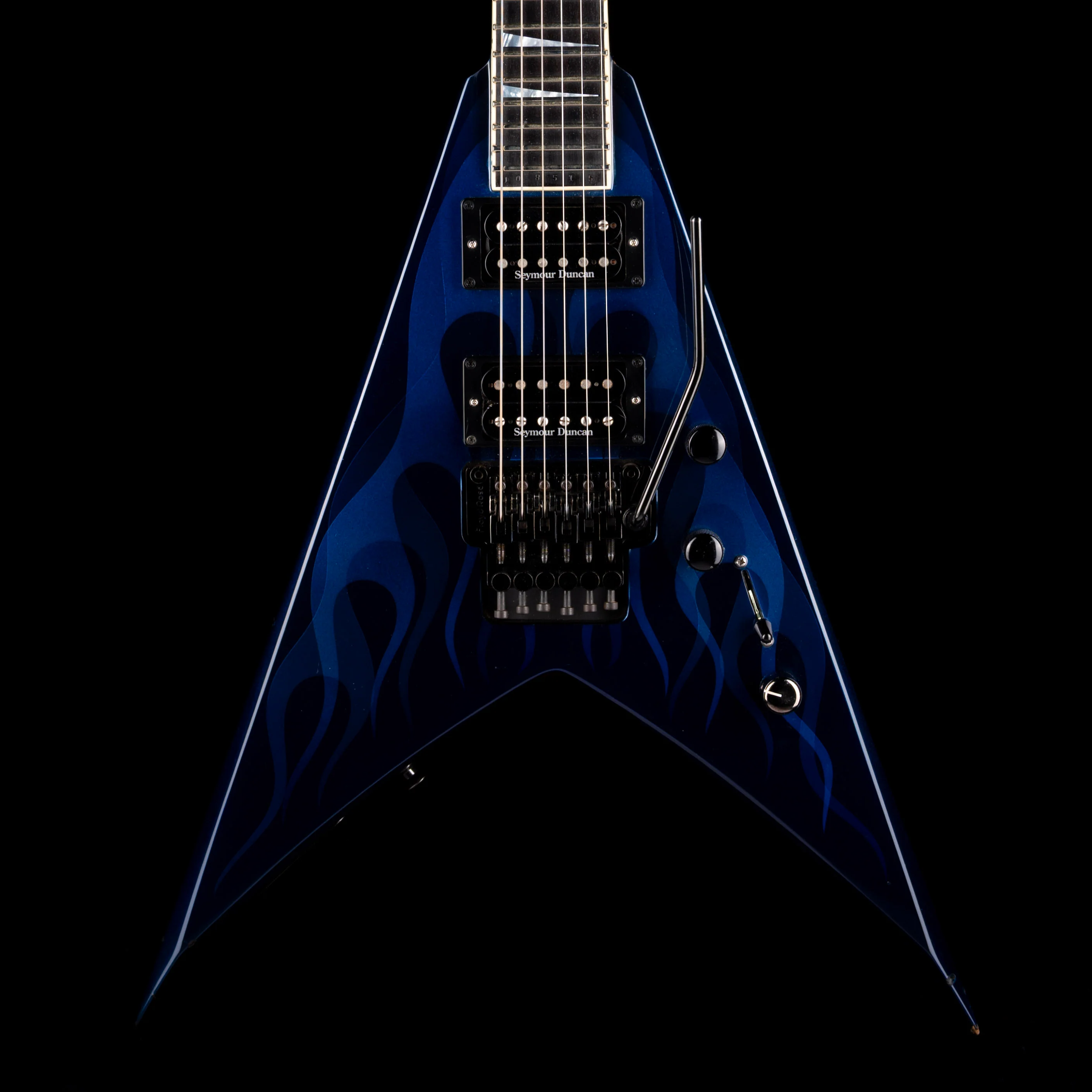 Used Jackson 2000 KV2 USA Blue Ghost Flame With OHSC