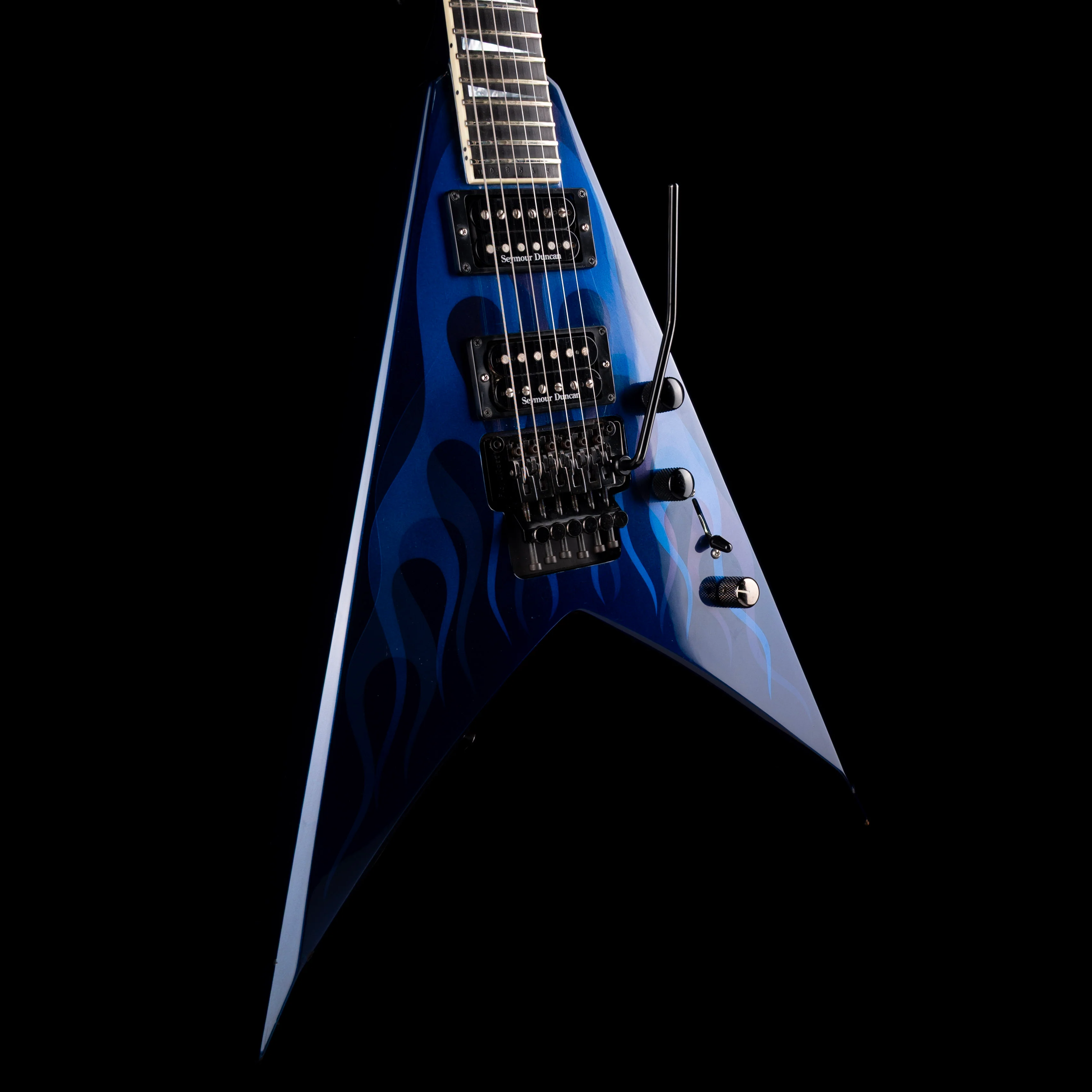 Used Jackson 2000 KV2 USA Blue Ghost Flame With OHSC - Image 7