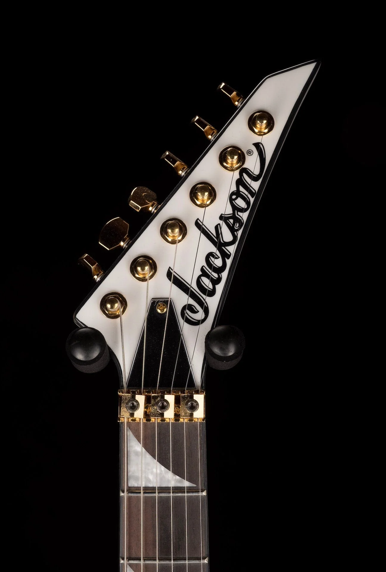 Used Jackson Concept Series Rhoads RR24 HS White With Black Pinstripes with Case - Image 10