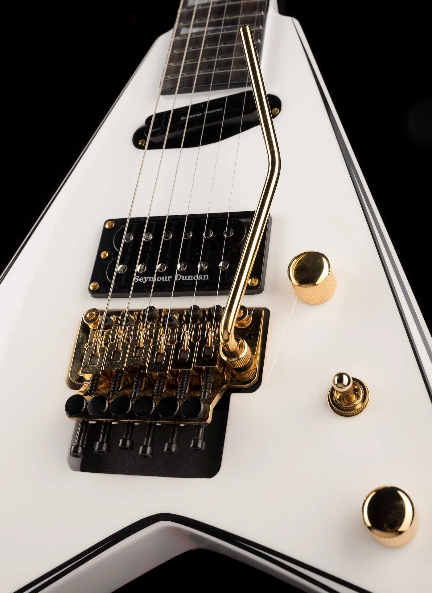 Used Jackson Concept Series Rhoads RR24 HS White With Black Pinstripes with Case - Image 6
