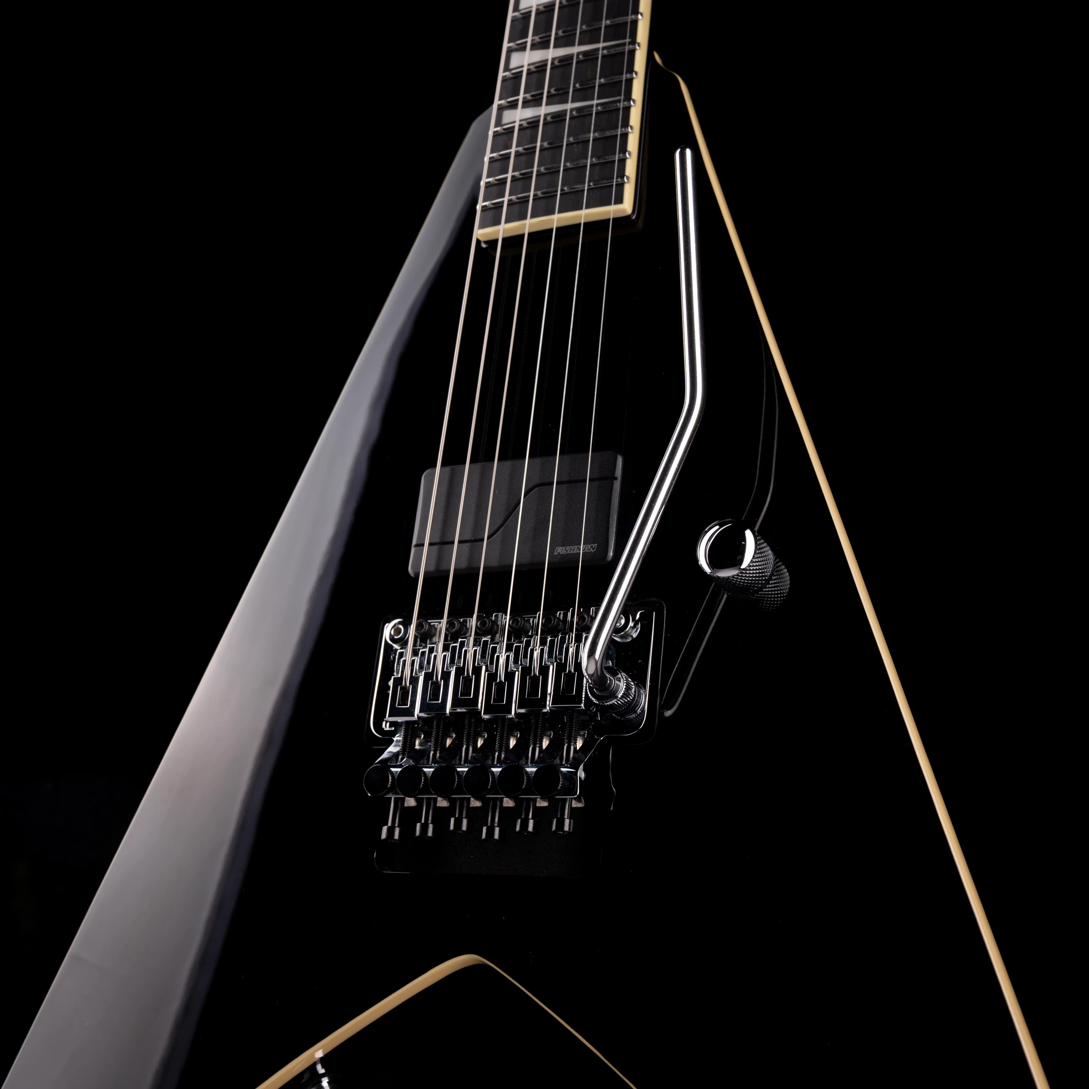 Used Jackson Pro plus Limited Edition Pure Metal King V KV1A Gloss Black With Case - Image 5