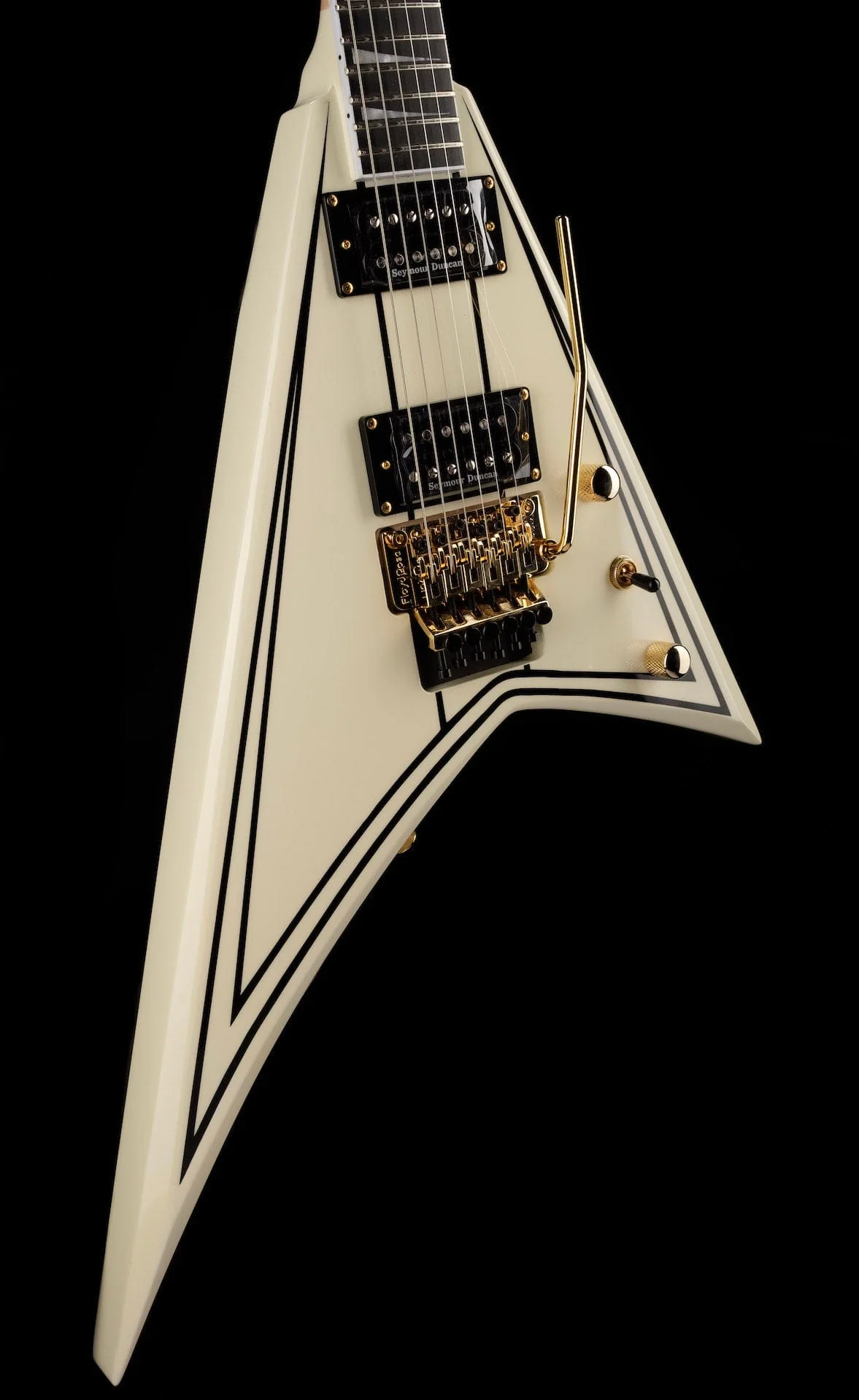 Used Jackson Pro Series Rhoads RR3 Ivory with Black Pinstripes - Image 8