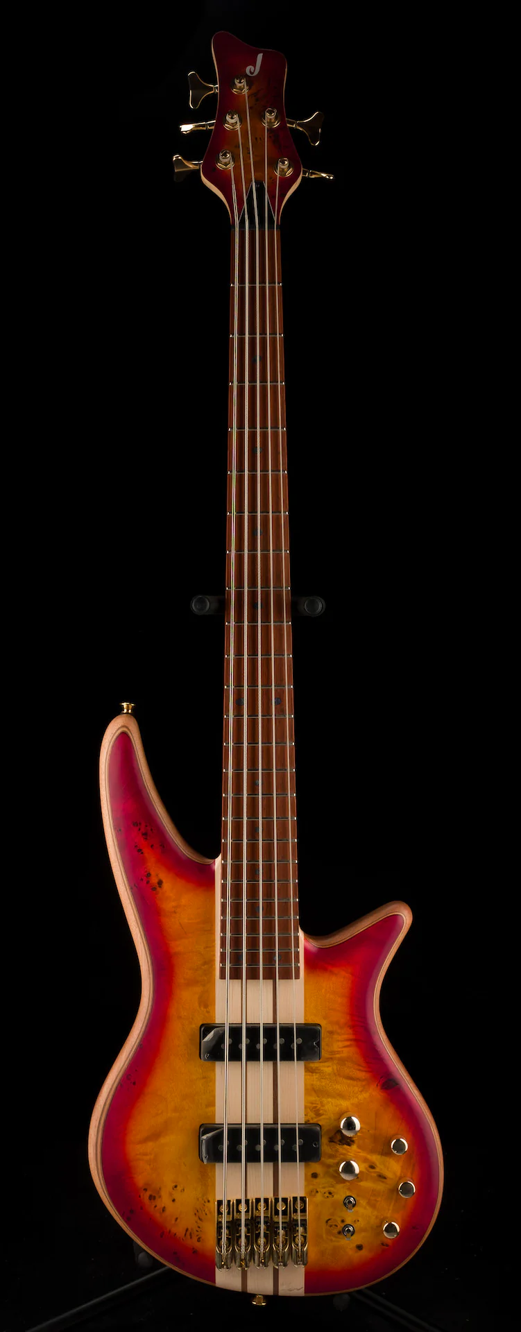 Used Jackson Pro Series Spectra Bass SBP V Transparent Cherry Burst - Image 2
