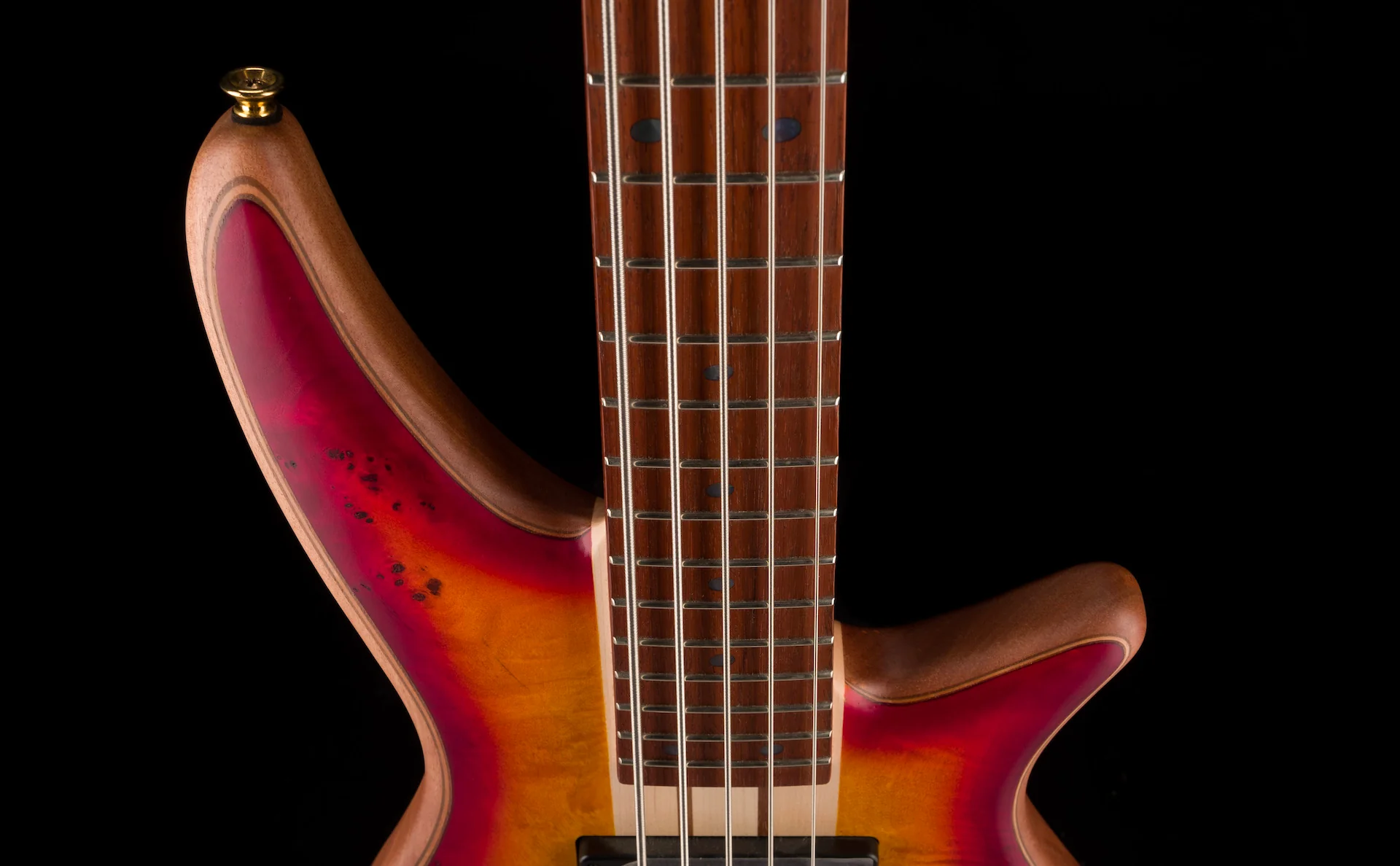 Used Jackson Pro Series Spectra Bass SBP V Transparent Cherry Burst - Image 3