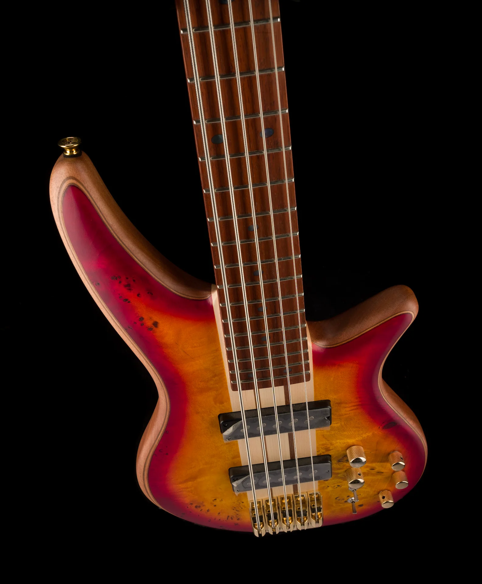 Used Jackson Pro Series Spectra Bass SBP V Transparent Cherry Burst - Image 4
