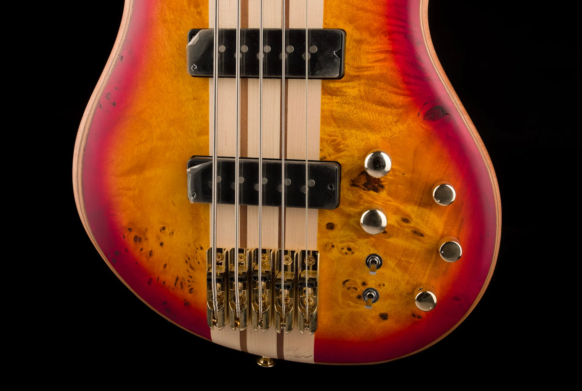 Used Jackson Pro Series Spectra Bass SBP V Transparent Cherry Burst - Image 5