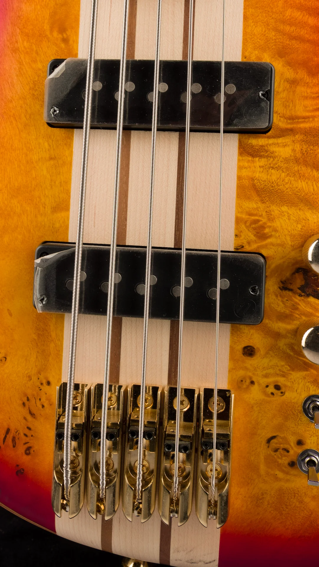 Used Jackson Pro Series Spectra Bass SBP V Transparent Cherry Burst - Image 7