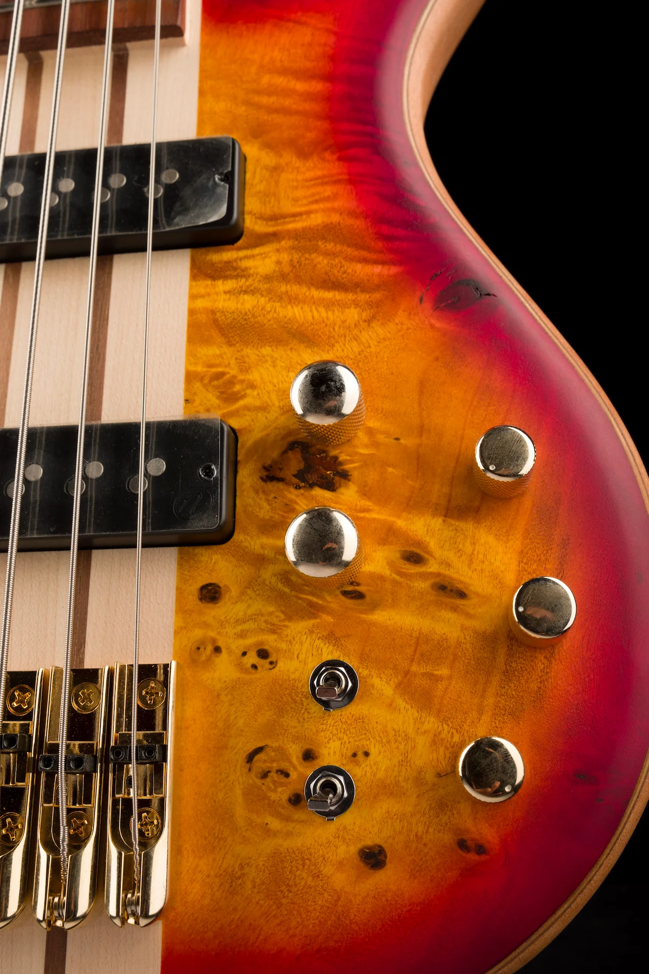 Used Jackson Pro Series Spectra Bass SBP V Transparent Cherry Burst - Image 8