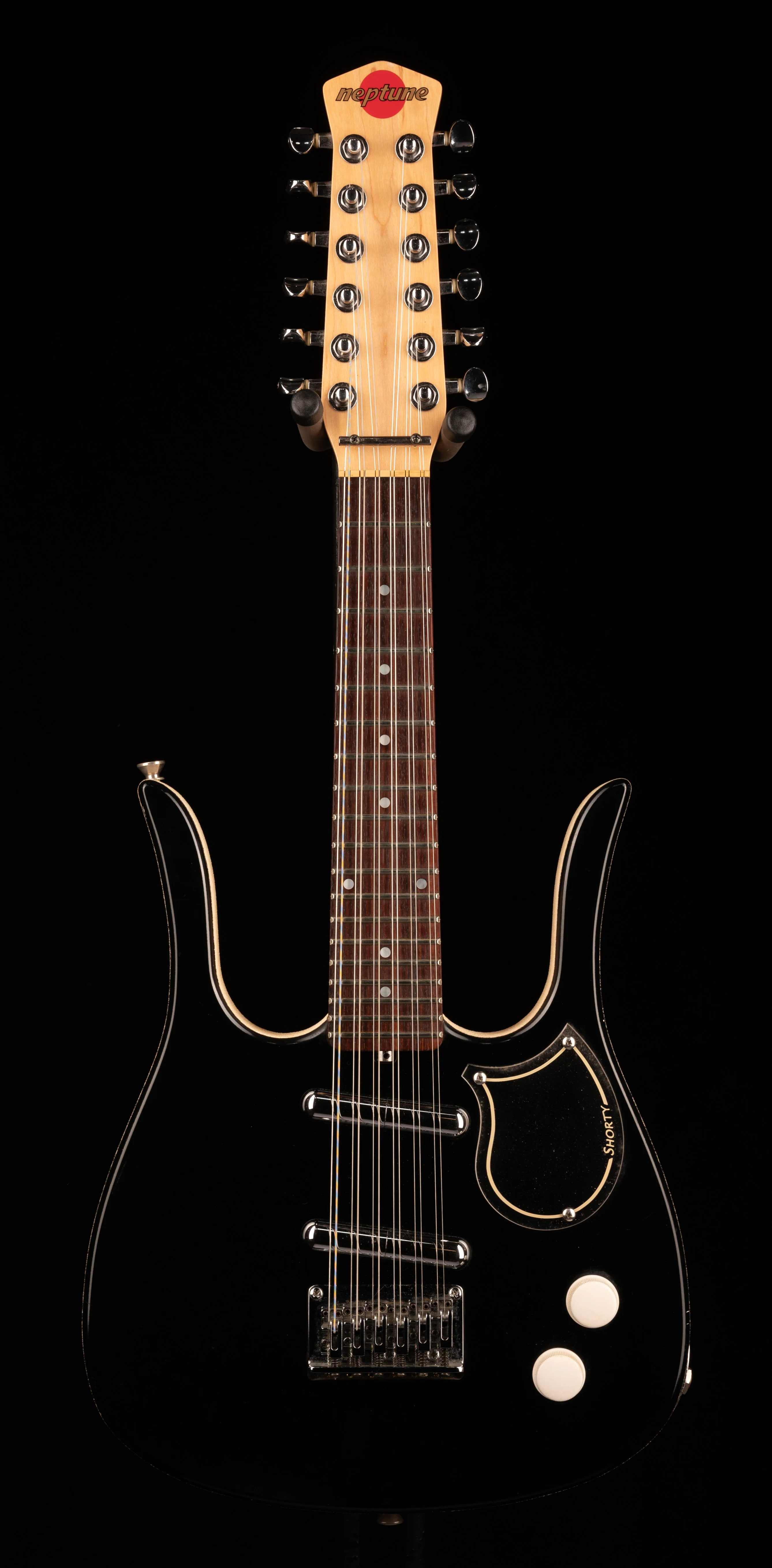 Used Jerry Jones Neptune Shorty 12-String Black With Gig Bag - Image 2