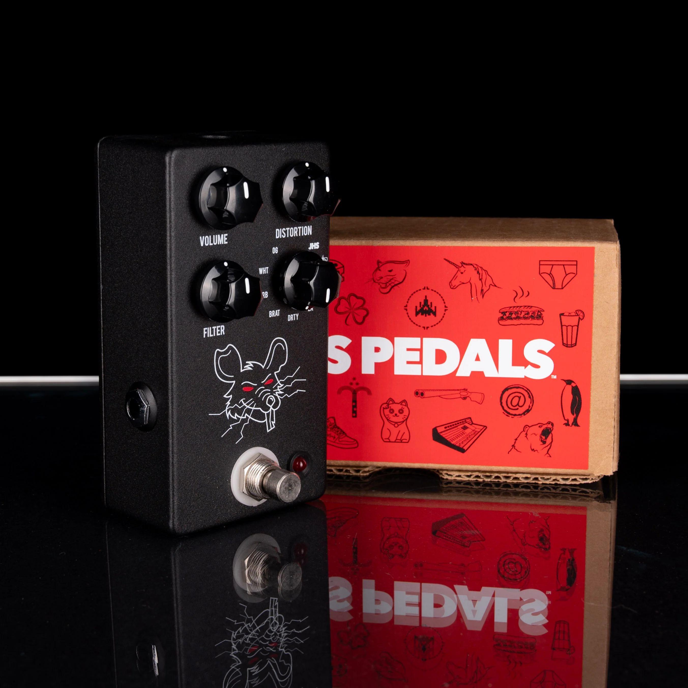 Used JHS PackRat Distortion Pedal With Box