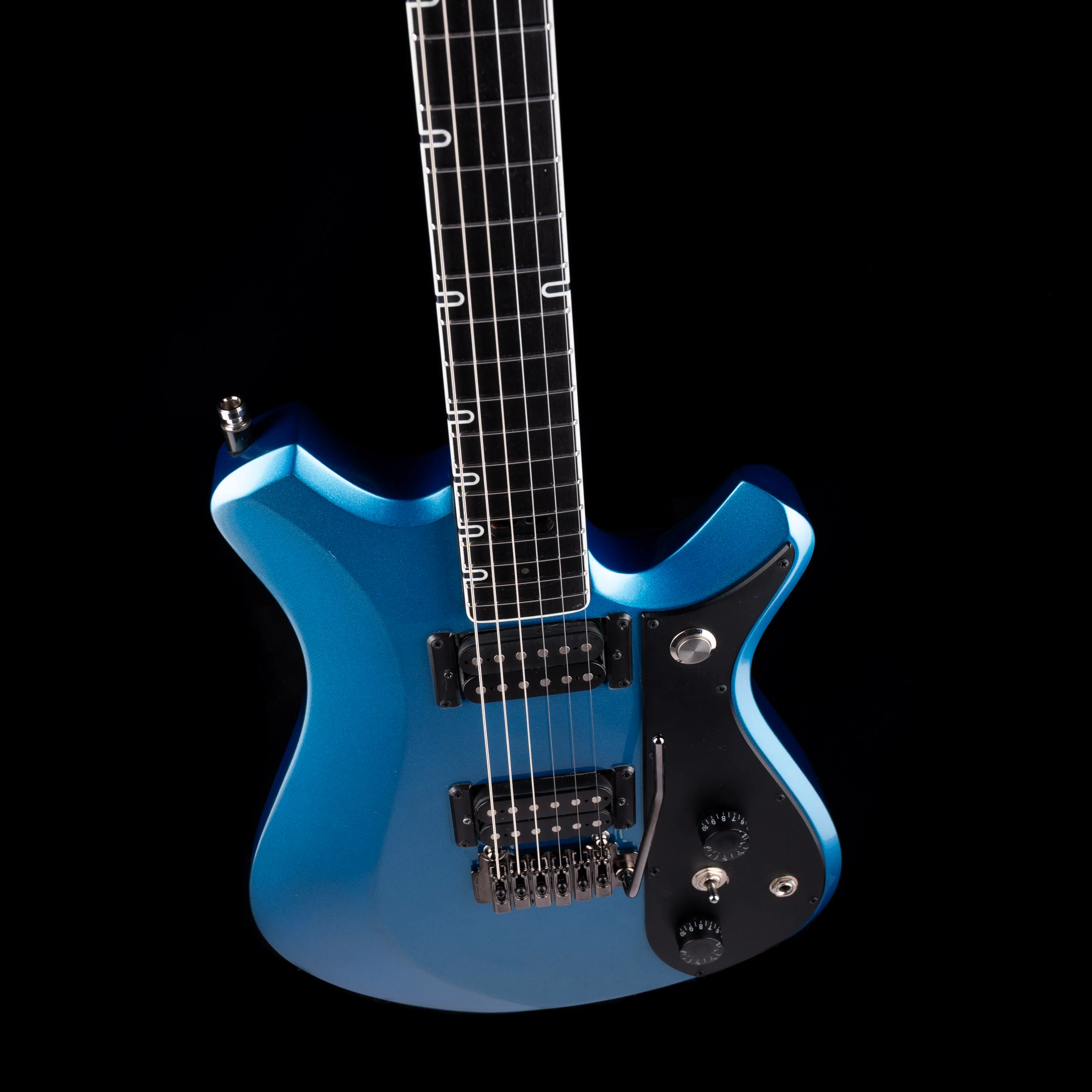 Used Joz Guitars Phantasma Custom Dual Humbucker Pelham Blue With Gig Bag - Image 3