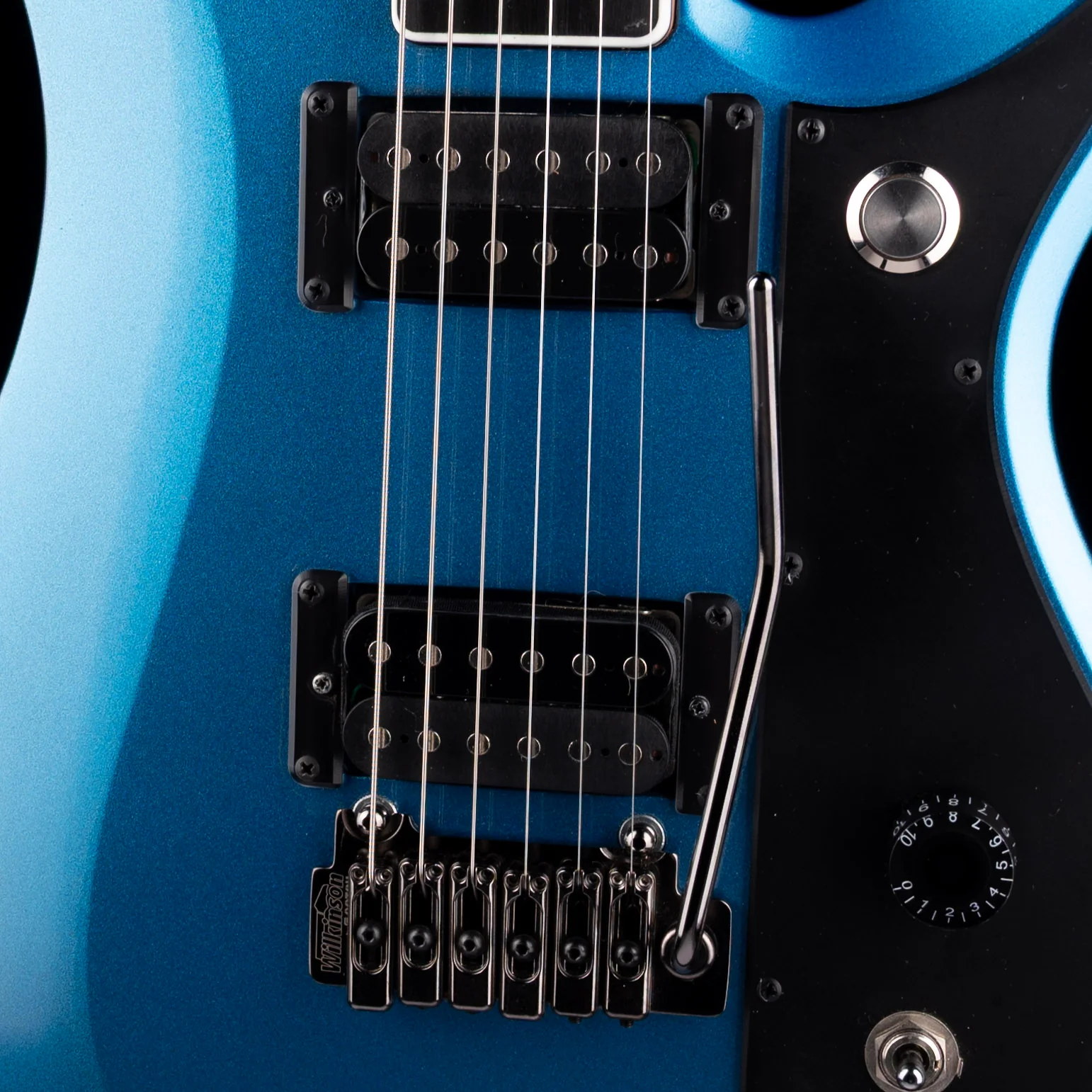 Used Joz Guitars Phantasma Custom Dual Humbucker Pelham Blue With Gig Bag - Image 4
