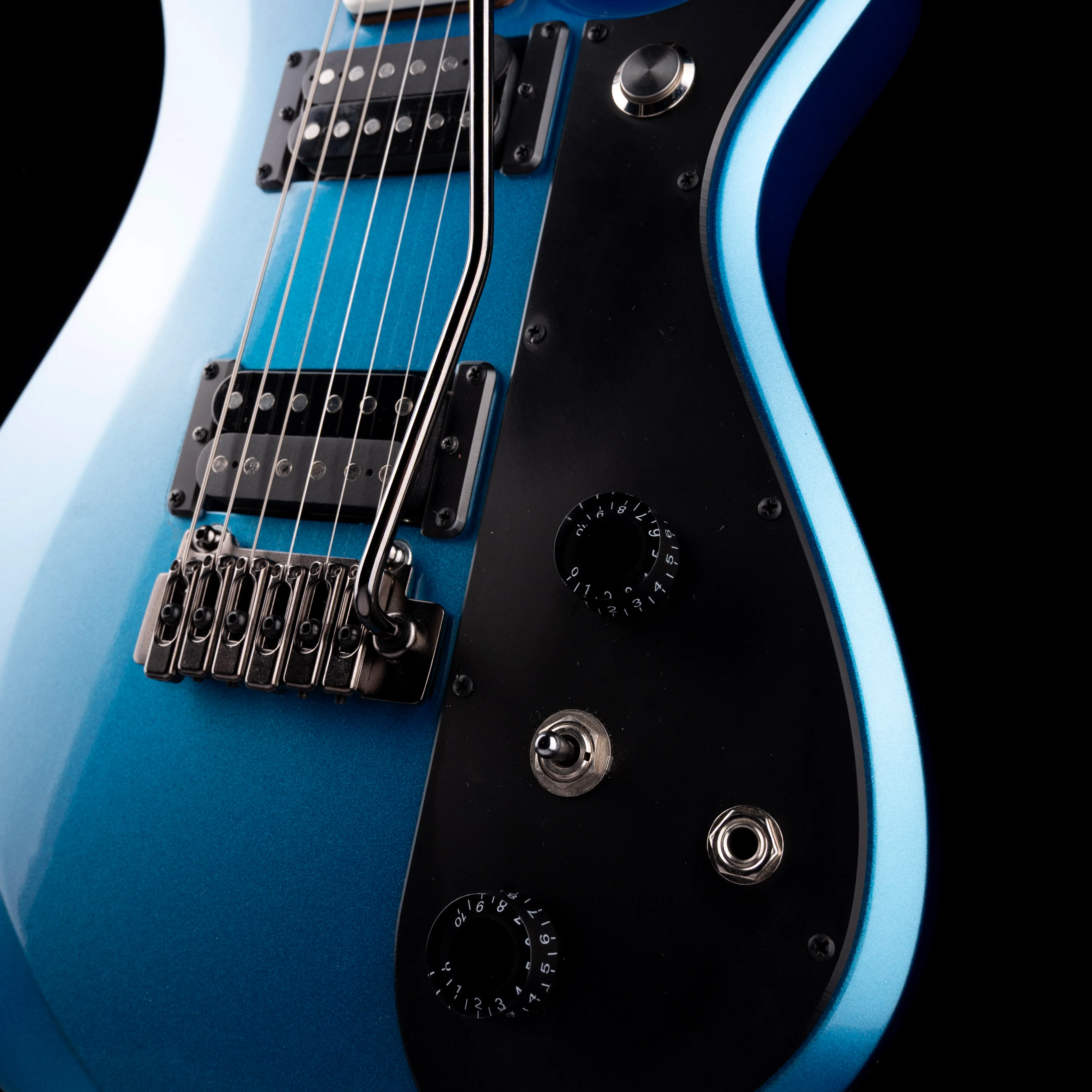 Used Joz Guitars Phantasma Custom Dual Humbucker Pelham Blue With Gig Bag - Image 5