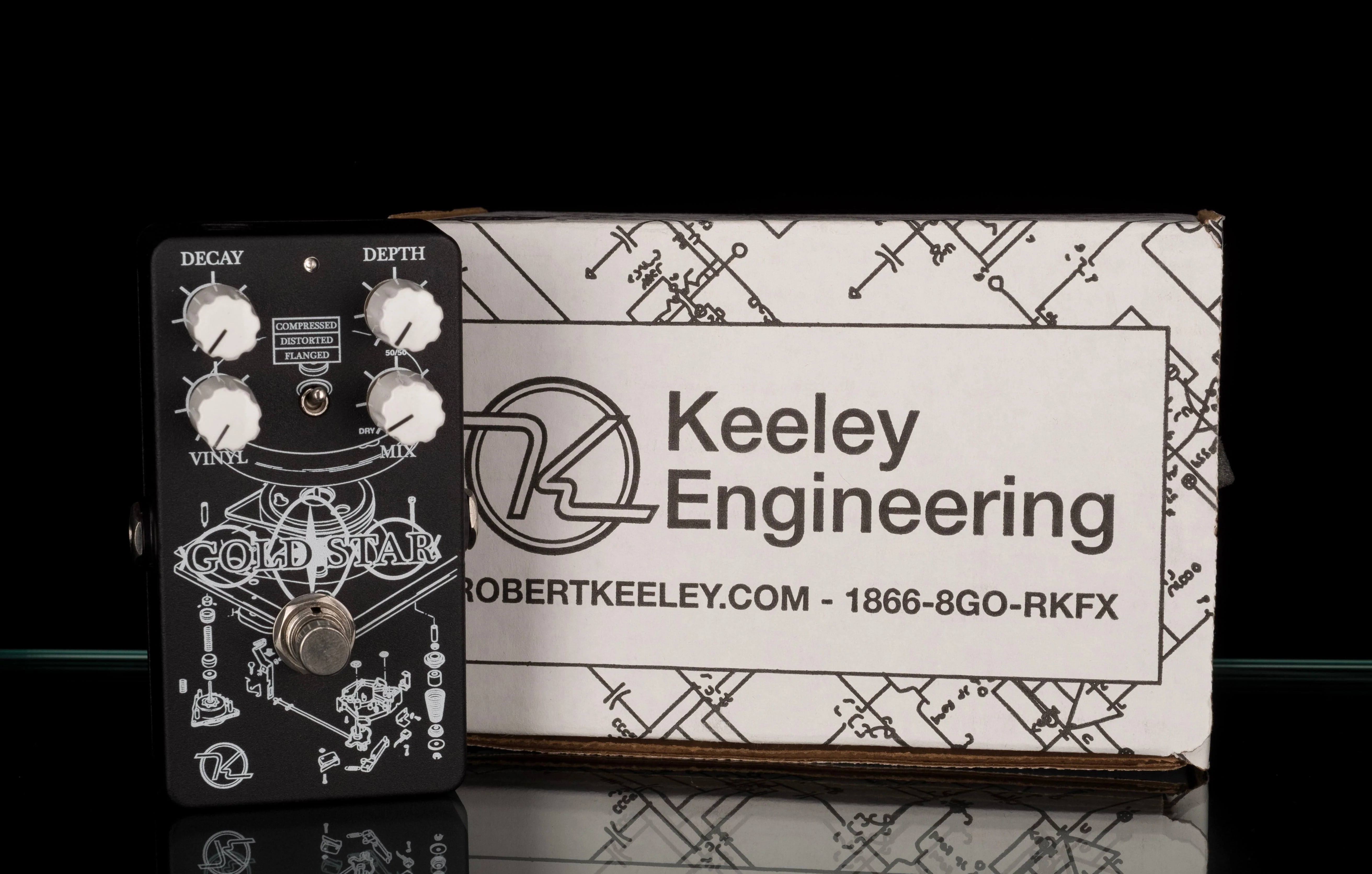 Used Keeley Gold Star Reverb Guitar Effect Pedal With Box - Image 7