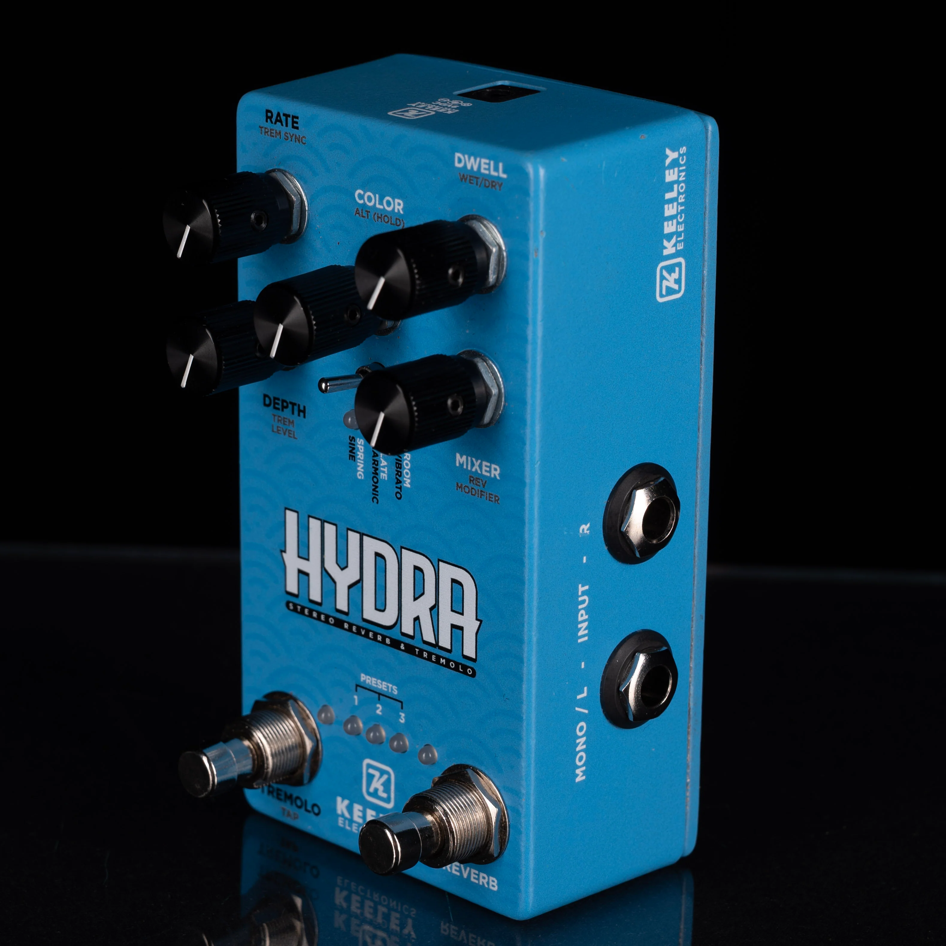 Used Keeley Hydra Stereo Reverb Tremolo Pedal - Image 2