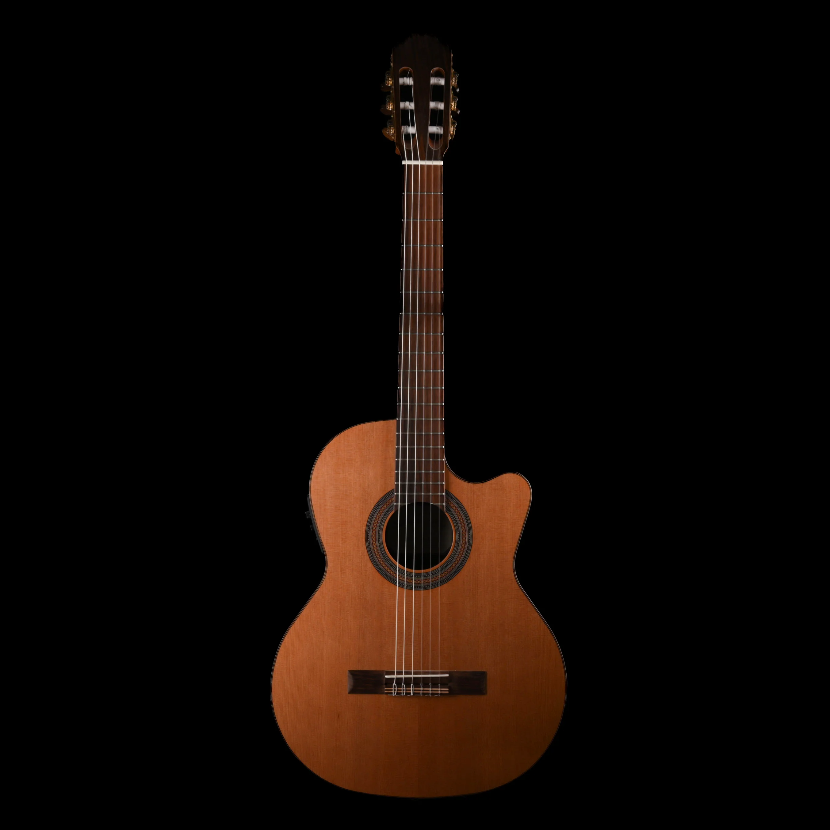 Used Kremona Fiesta F65CW Nylon Acoustic Electric Guitar Natural With Gig Bag - Image 3