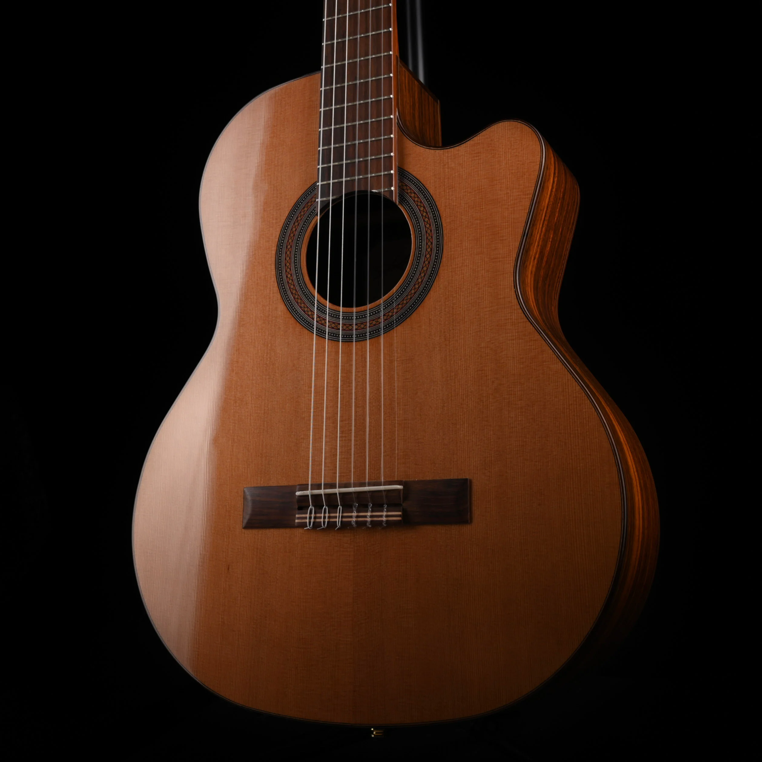 Used Kremona Fiesta F65CW Nylon Acoustic Electric Guitar Natural With Gig Bag - Image 4