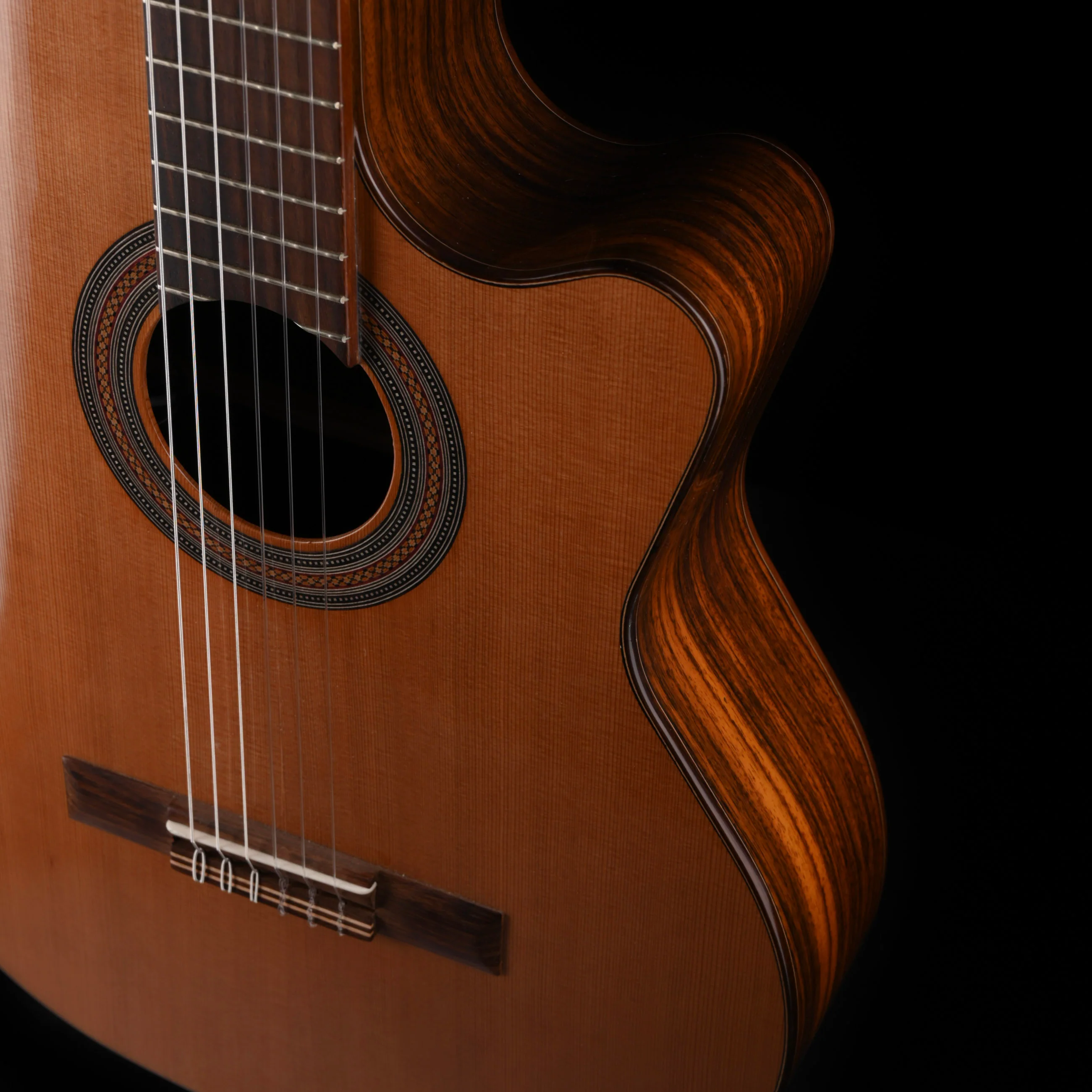 Used Kremona Fiesta F65CW Nylon Acoustic Electric Guitar Natural With Gig Bag - Image 5