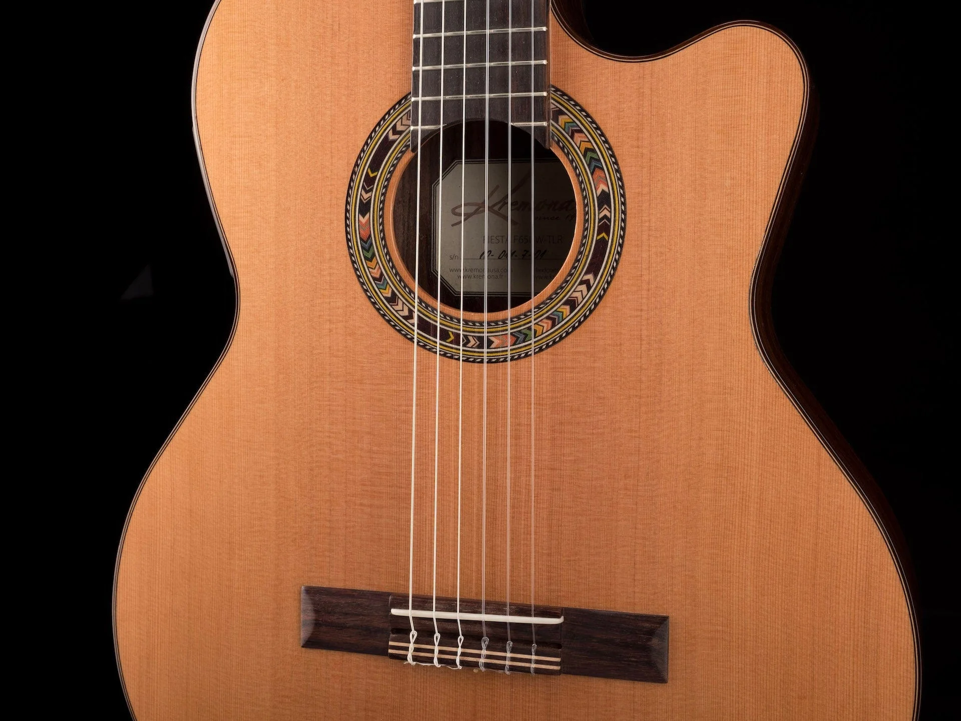 Used Kremona Performer Series Fiesta F65CW TLR Nylon String Acoustic Electric Guitar With Gig Bag - Image 10