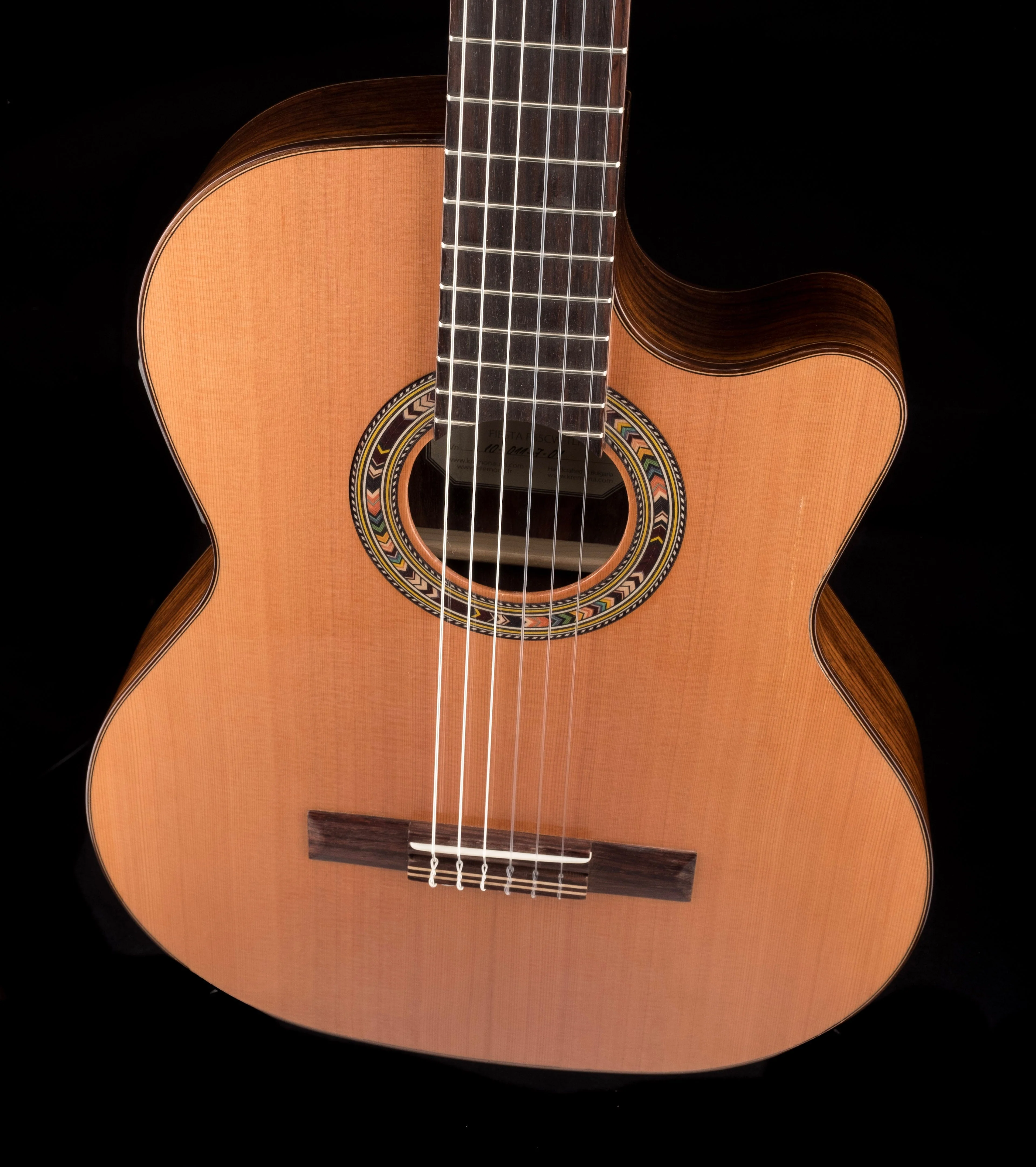 Used Kremona Performer Series Fiesta F65CW TLR Nylon String Acoustic Electric Guitar With Gig Bag - Image 4