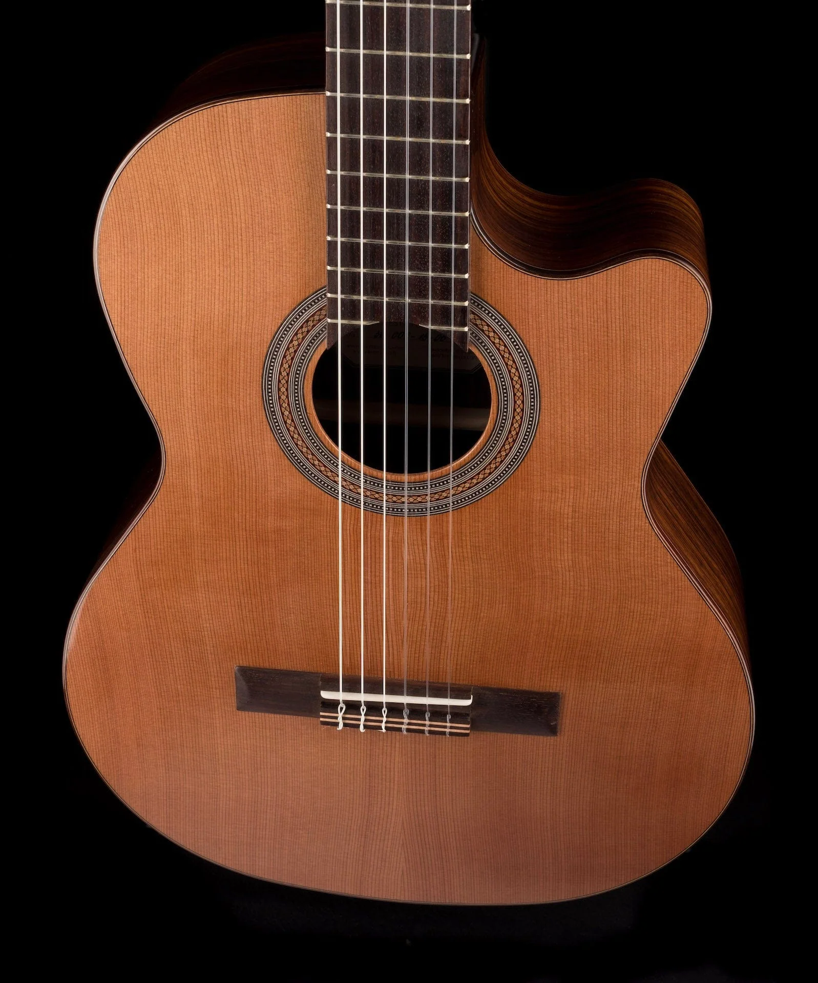 Used Kremona Soloist Series Fiesta F65CW Solid Cedar Top Nylon String Acoustic Electric Guitar With Gig Bag - Image 4