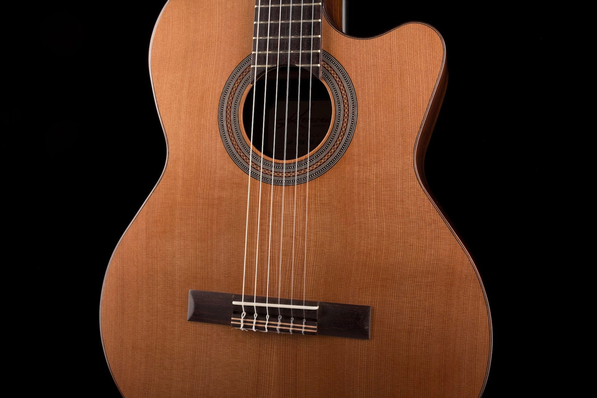 Used Kremona Soloist Series Fiesta F65CW Solid Cedar Top Nylon String Acoustic Electric Guitar With Gig Bag - Image 6