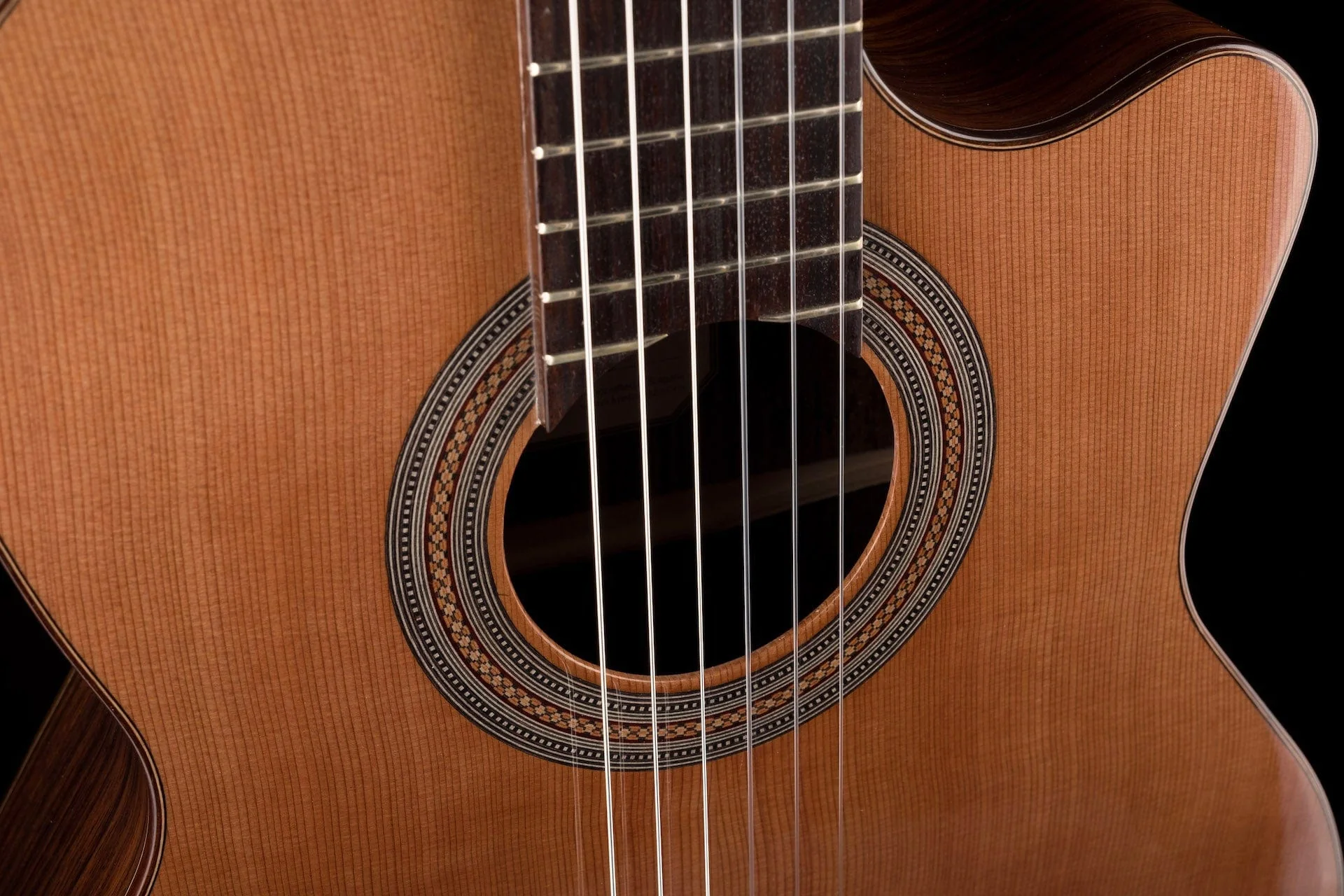 Used Kremona Soloist Series Fiesta F65CW Solid Cedar Top Nylon String Acoustic Electric Guitar With Gig Bag - Image 7