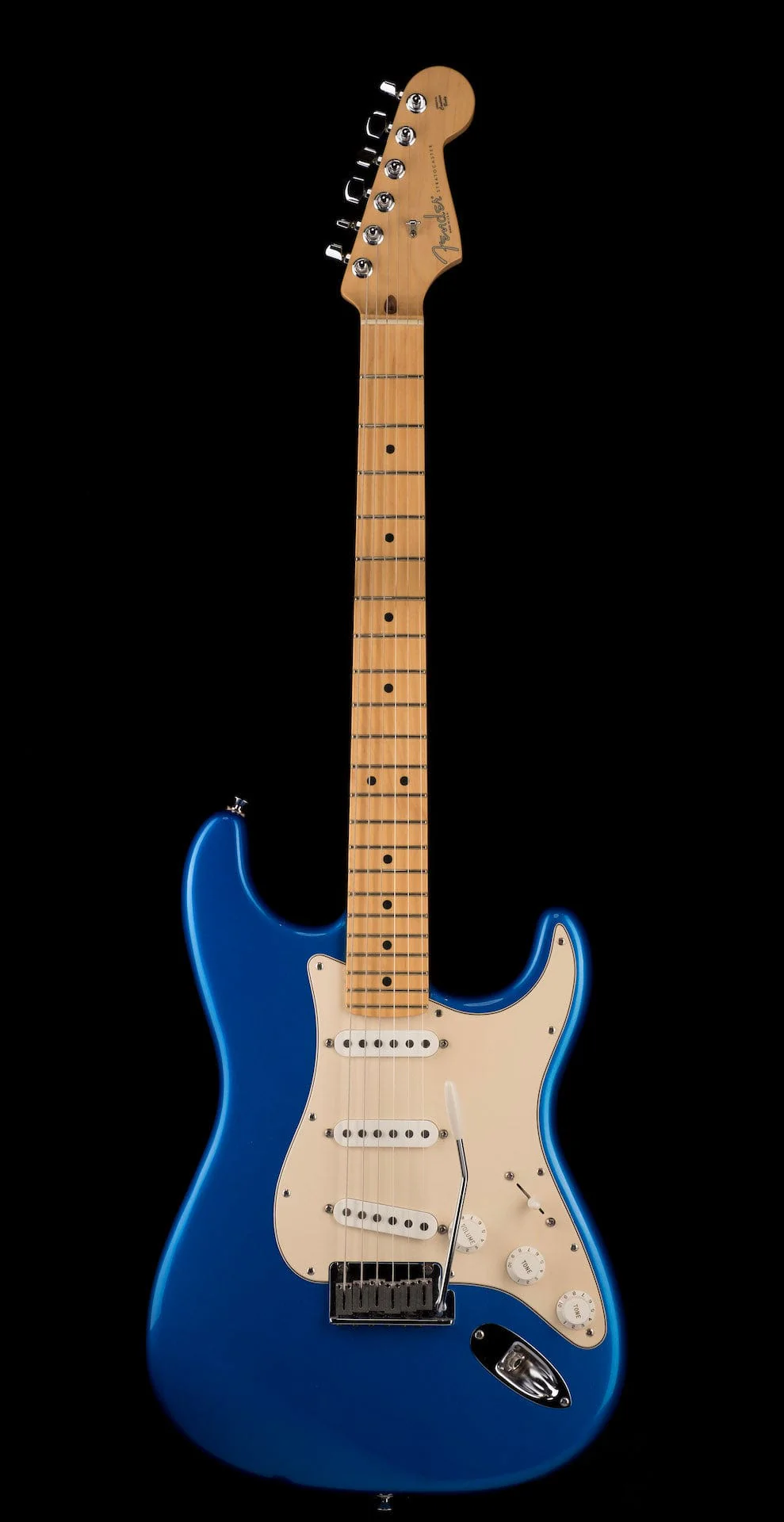 Used Fender Limited Edition 50th Anniversary American Series Stratocaster Blue Chrome with OHSC - Image 2