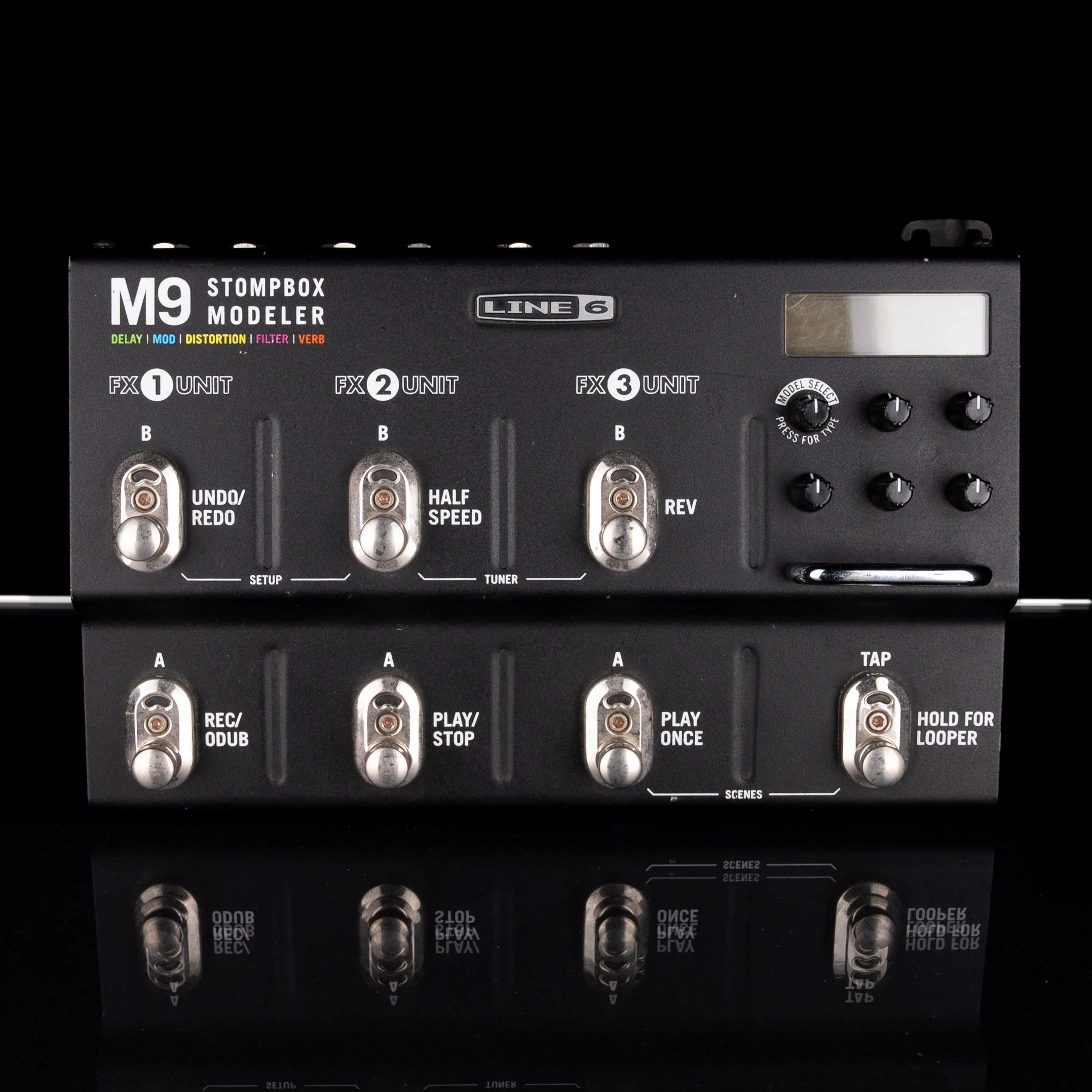 Used Line 6 M9 Stompbox Modeler Multi-Effects Pedal with Power Supply
