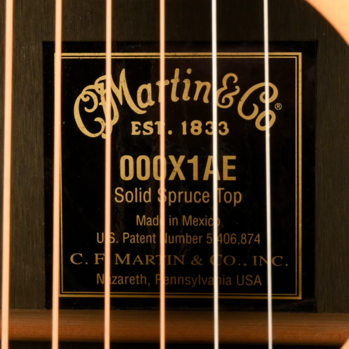 Used Martin 000-X1AE Acoustic Electric Guitar with Gig Bag - Image 8