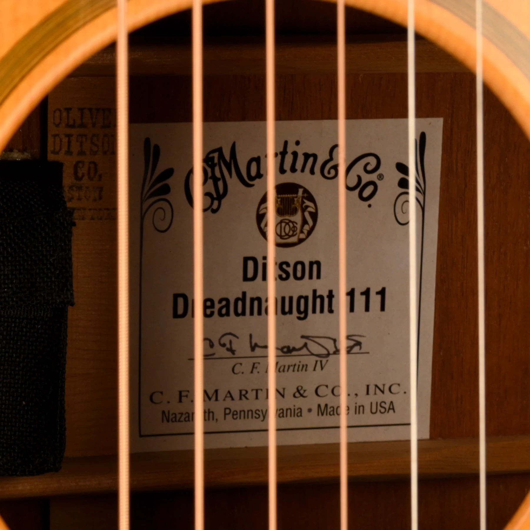 Pre Owned 2007 Martin Custom Shop Limited Edition Ditson 111 Natural Acoustic Guitar With OHSC - Image 6
