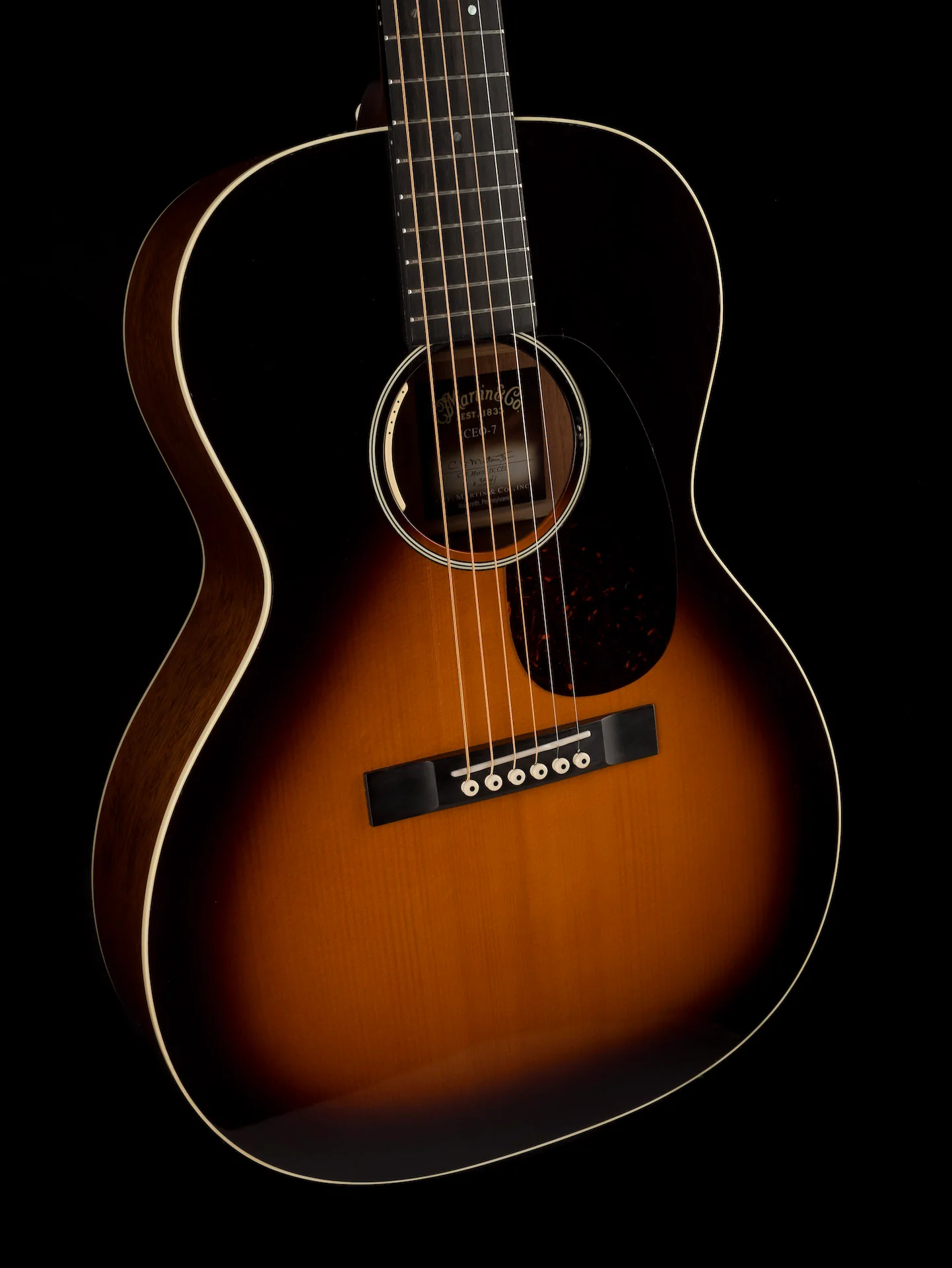 Used 2019 Martin CEO-7 Acoustic Electric Guitar Sunburst with OHSC - Image 10
