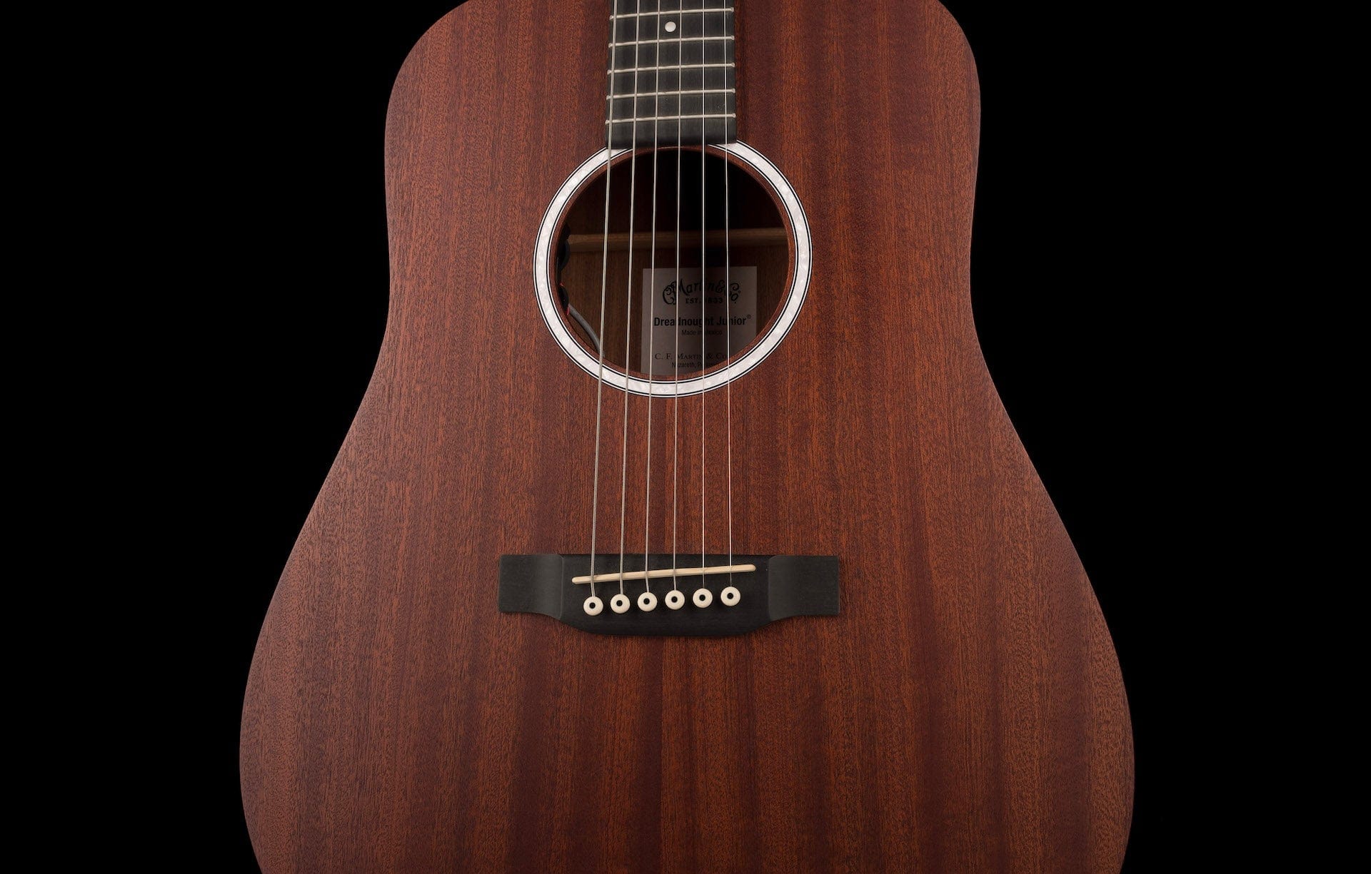 Used Martin Dreadnought Junior Mahogany With Gig Bag - Image 6