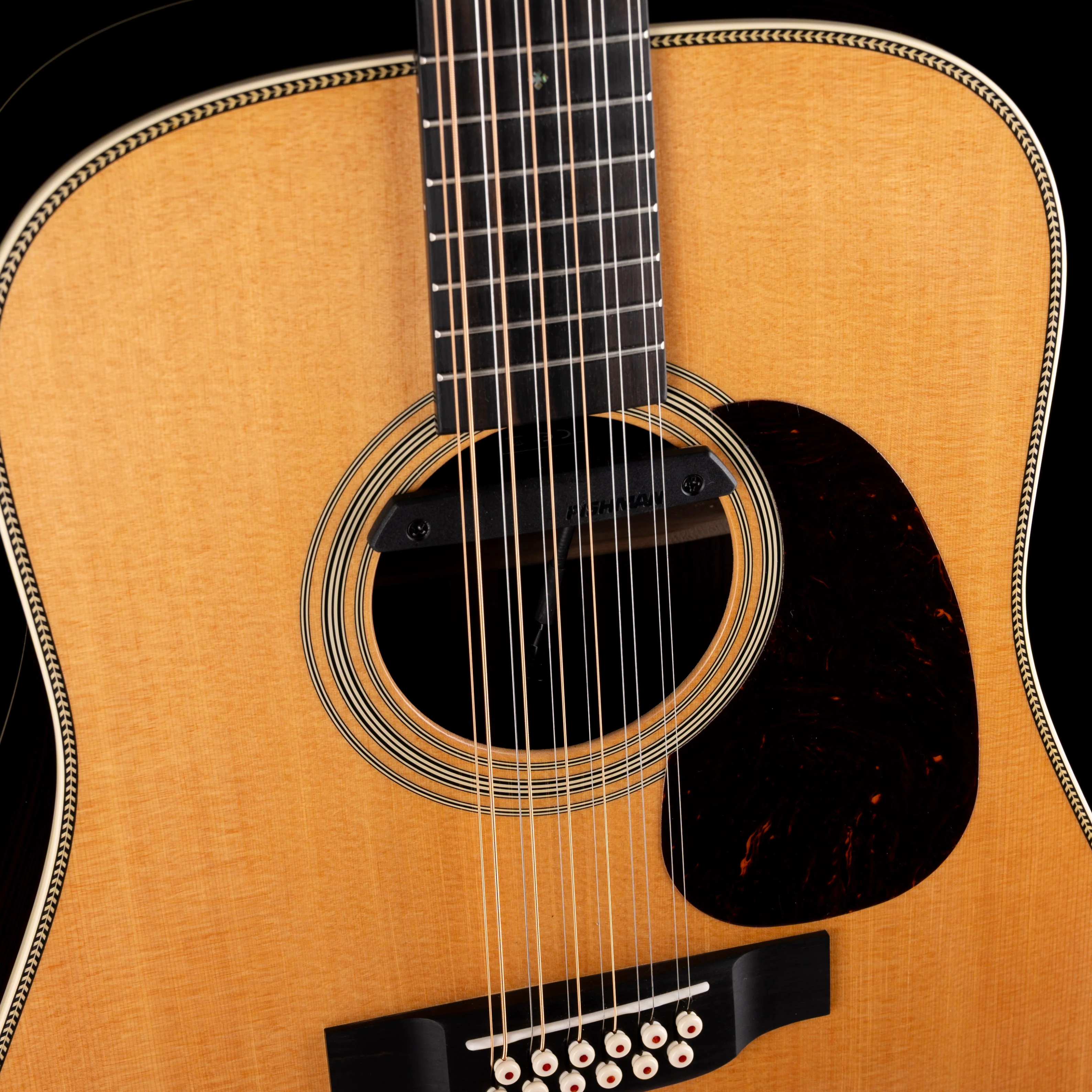 Used Martin HD12-28 Natural With Fishman Rare Earth Magnetic Pickup Acoustic Electric Guitar With OHSC - Image 4