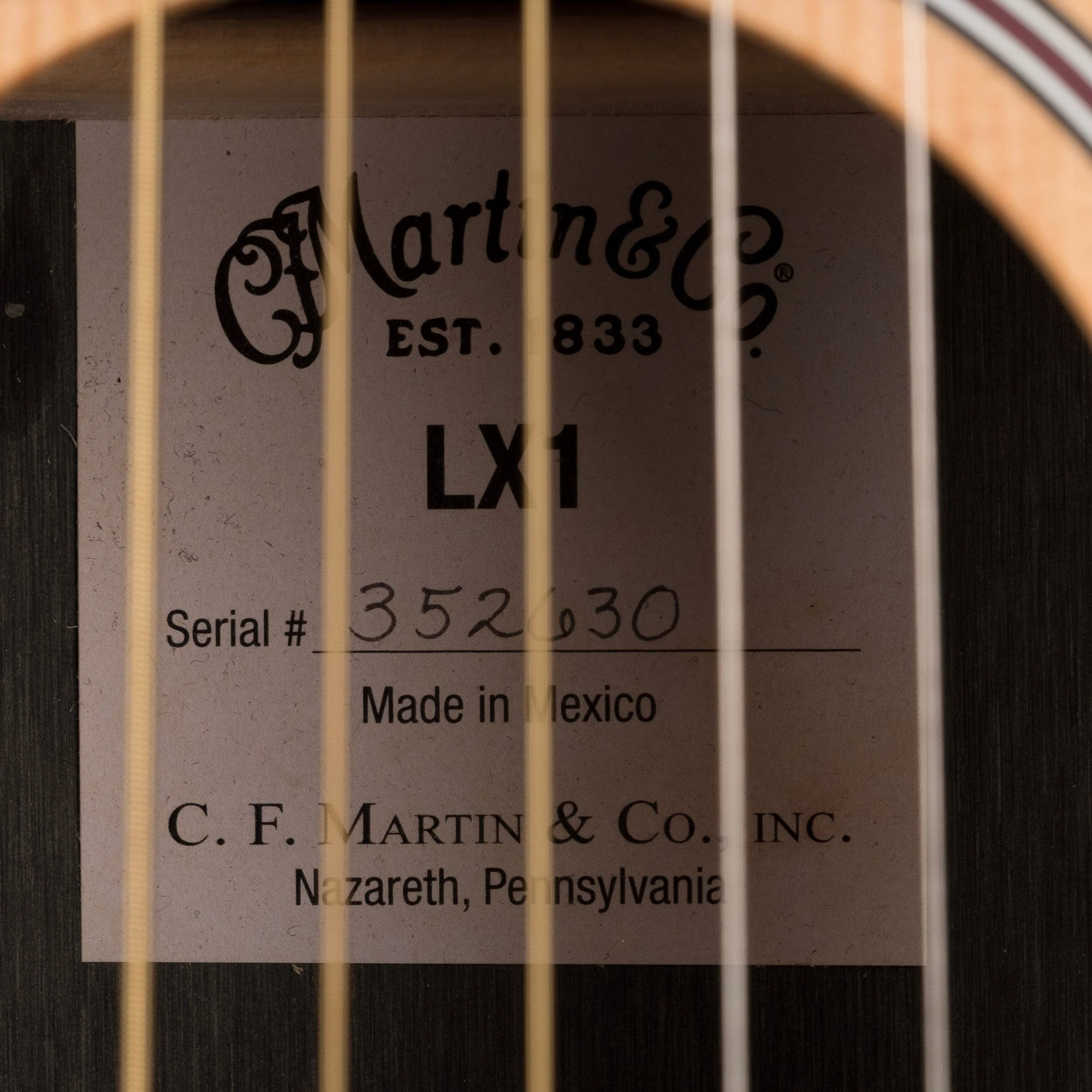 Used Martin LX1 Acoustic Guitar with Gig Bag - Image 9