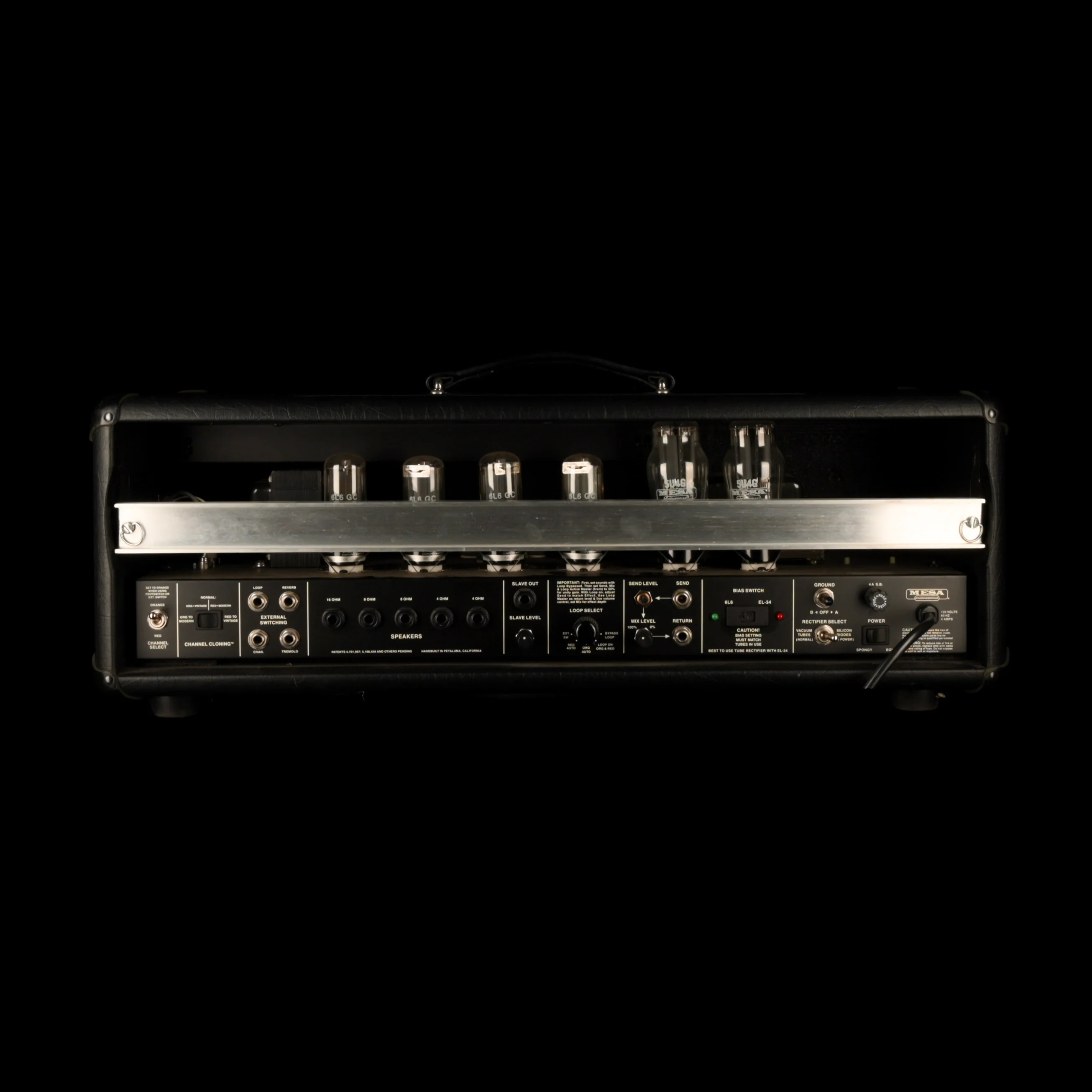 Used Mesa-Boogie Dual Rectifier Trem-O-Verb Amplifier Head w/ Footswitch & Cover - Image 7