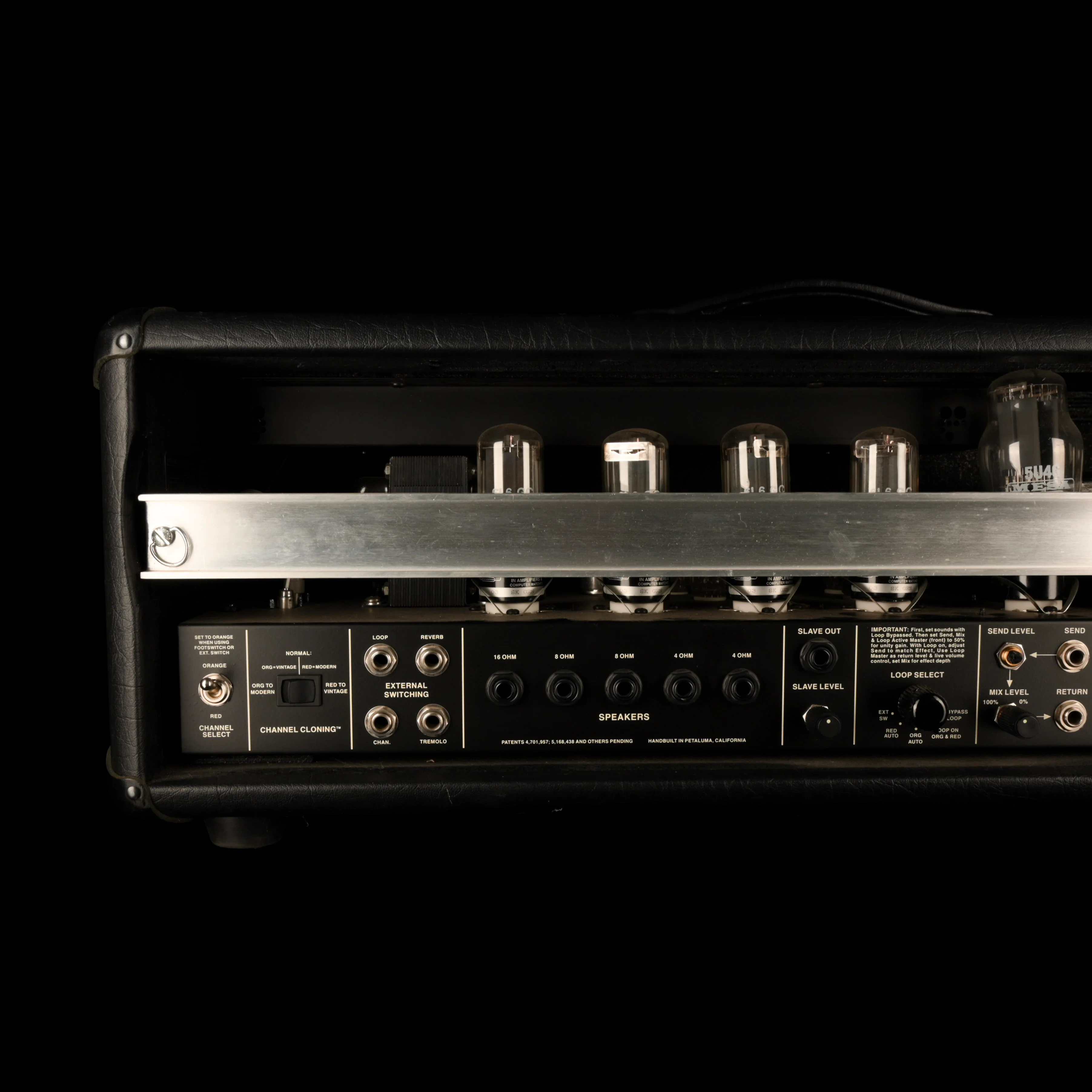 Used Mesa-Boogie Dual Rectifier Trem-O-Verb Amplifier Head w/ Footswitch & Cover - Image 8