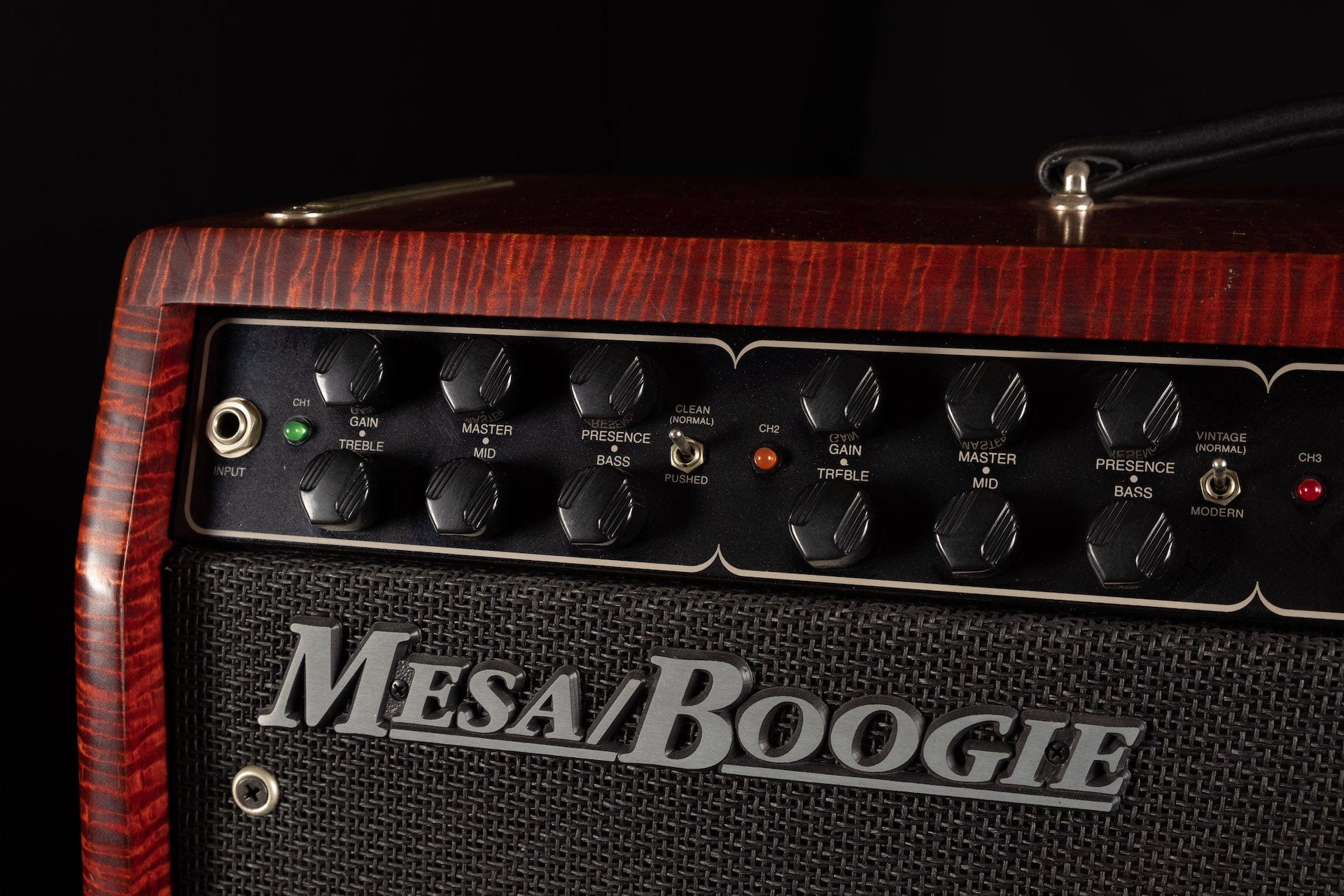 Used Mesa-Boogie Limited Edition Nomad 45 Flame Maple Red Stained 2x12" Tube Guitar Amp Combo With Footswitch - Image 6