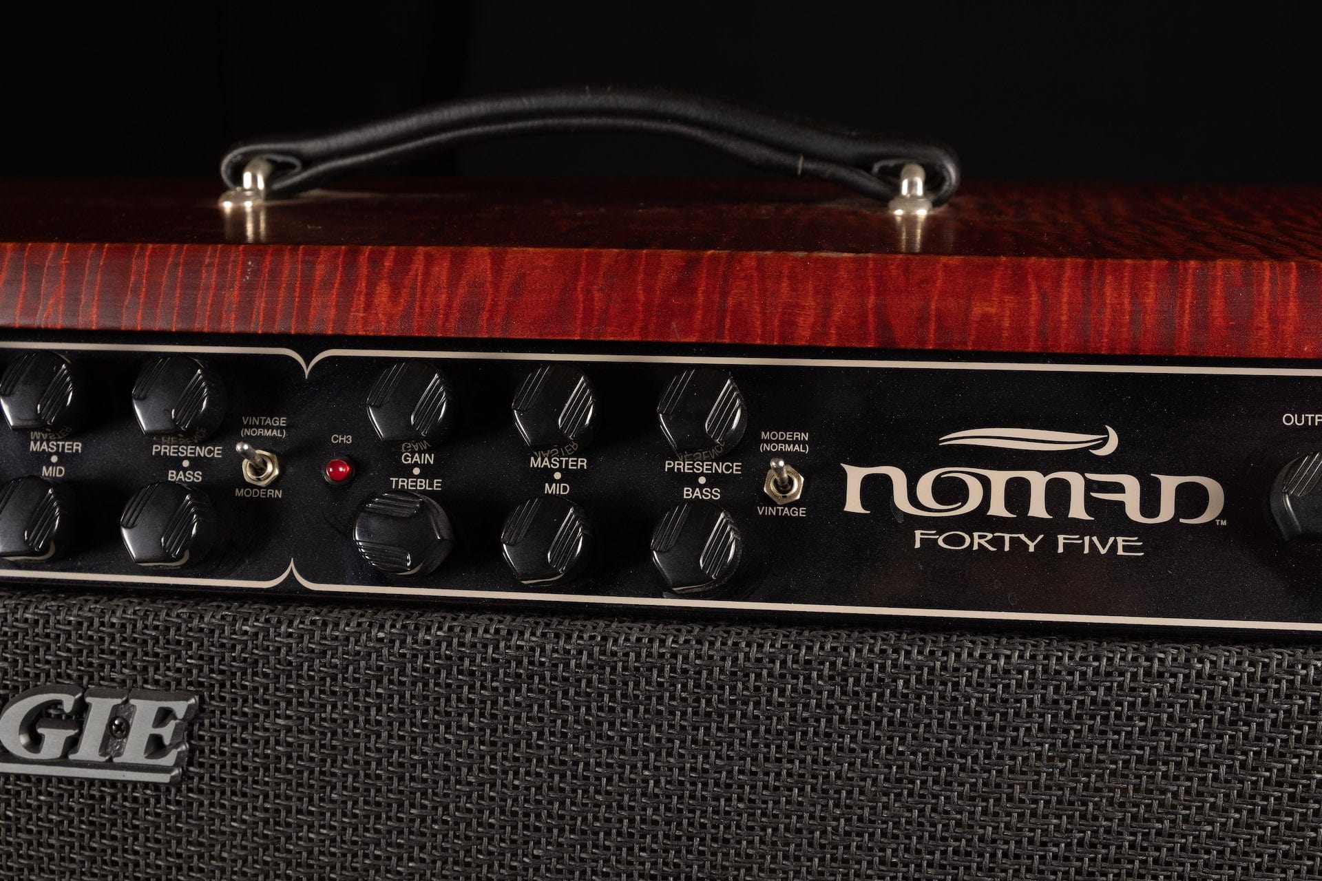 Used Mesa-Boogie Limited Edition Nomad 45 Flame Maple Red Stained 2x12" Tube Guitar Amp Combo With Footswitch - Image 7