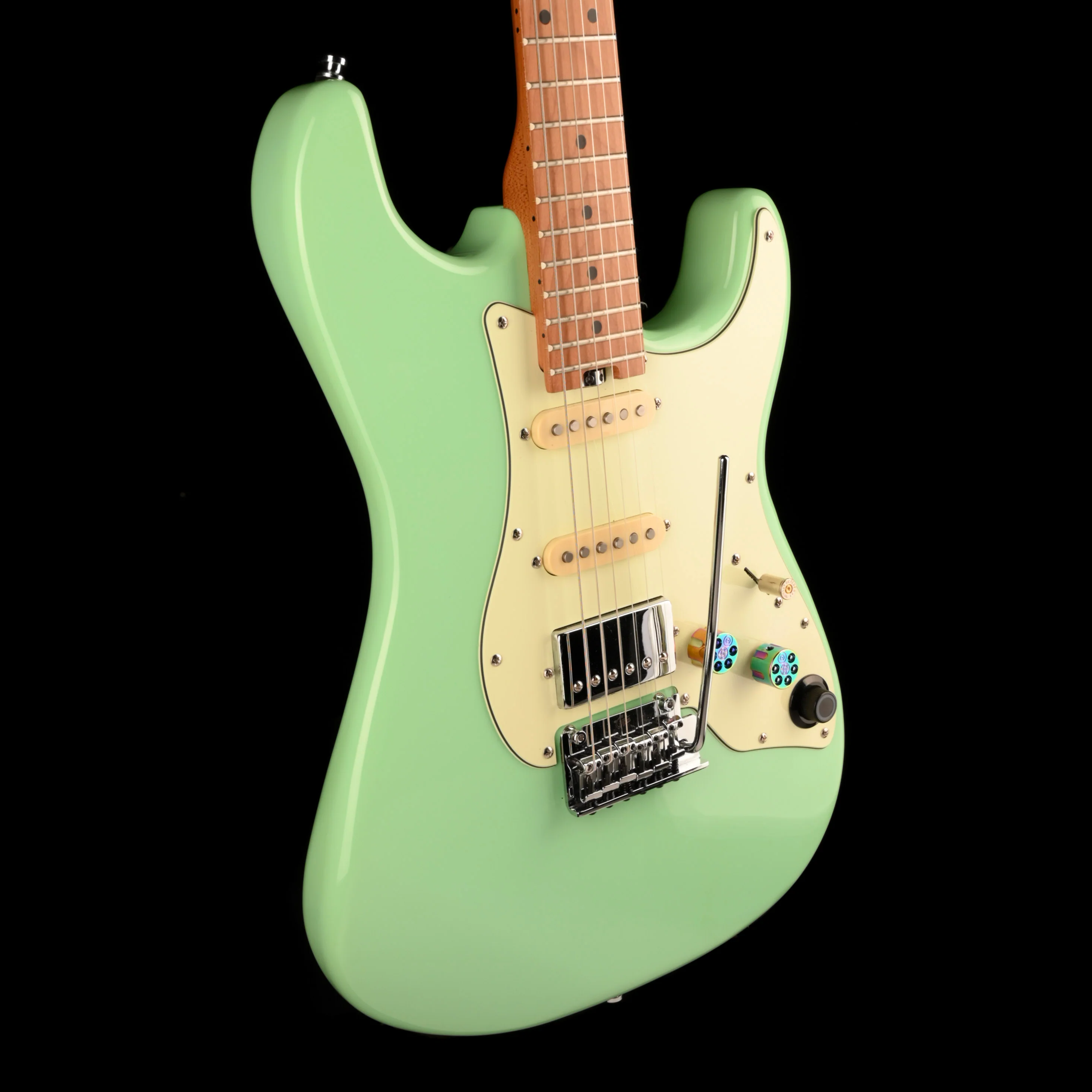 Used Mooer GTRS S801 Intelligent Guitar/Amp/Footswitch Kit, S-Style Electric Guitar Seafoam Green - Image 7