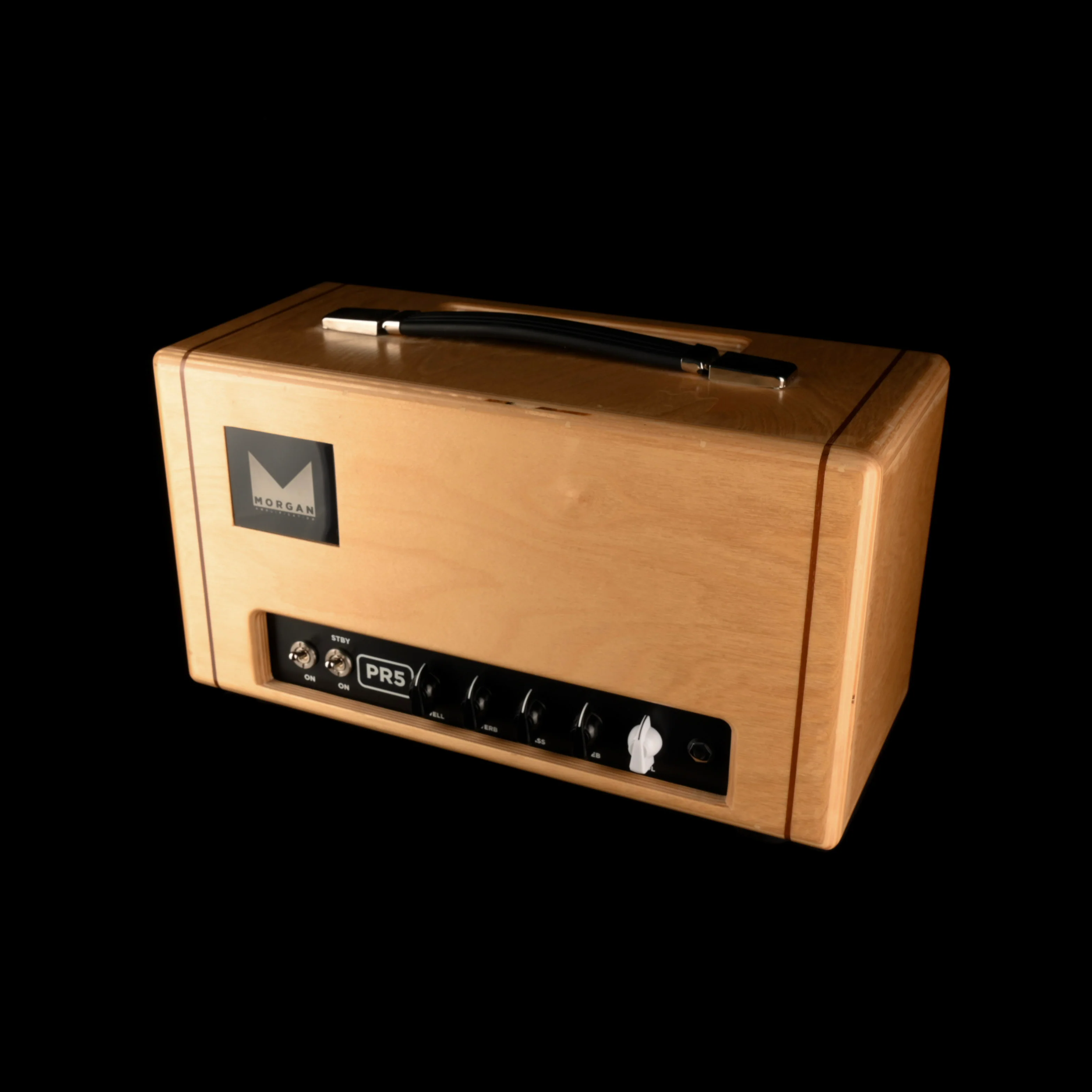 Used Morgan PR5 Guitar Amp Head Natural Wood - Image 2