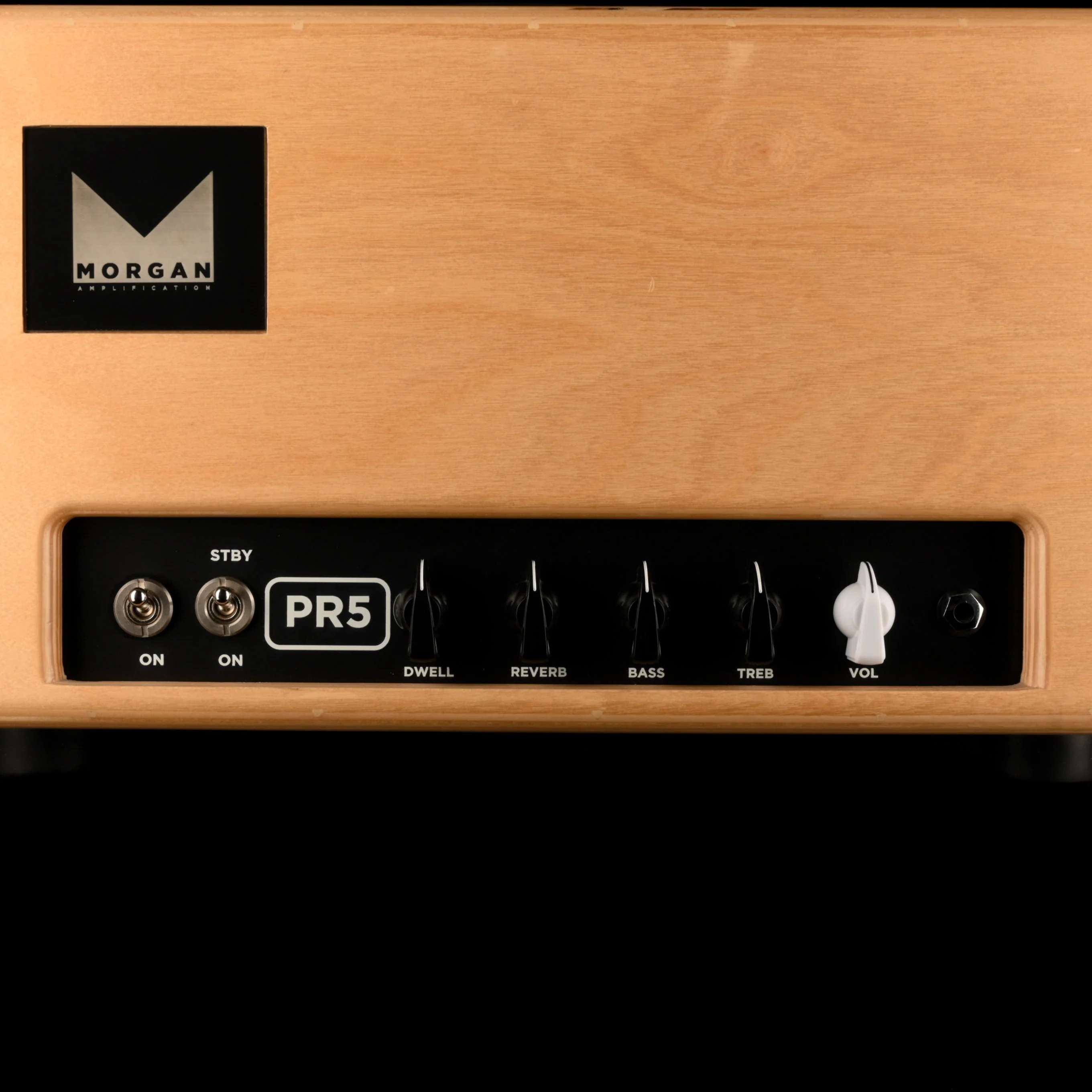Used Morgan PR5 Guitar Amp Head Natural Wood - Image 4