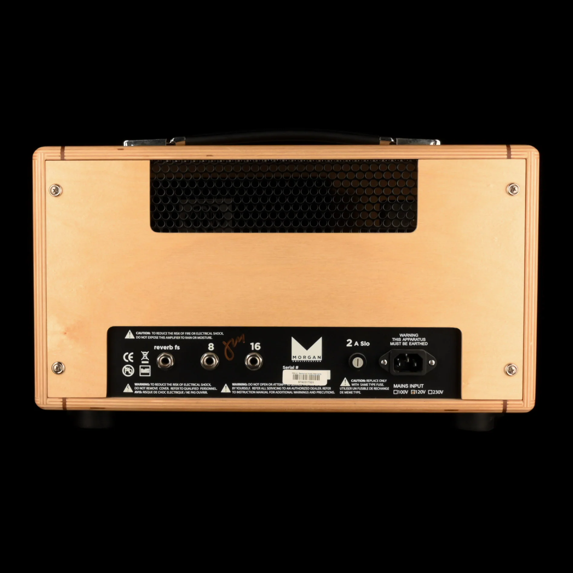 Used Morgan PR5 Guitar Amp Head Natural Wood - Image 7