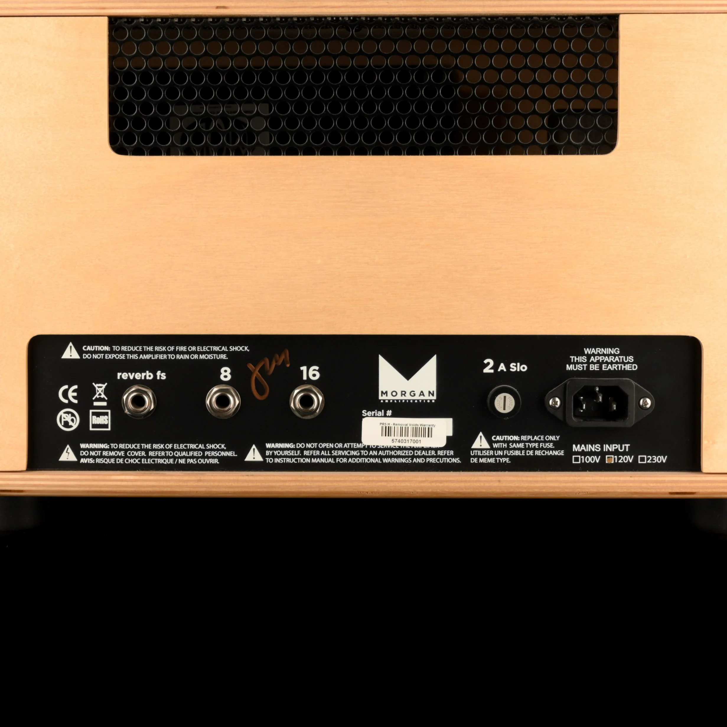 Used Morgan PR5 Guitar Amp Head Natural Wood - Image 8