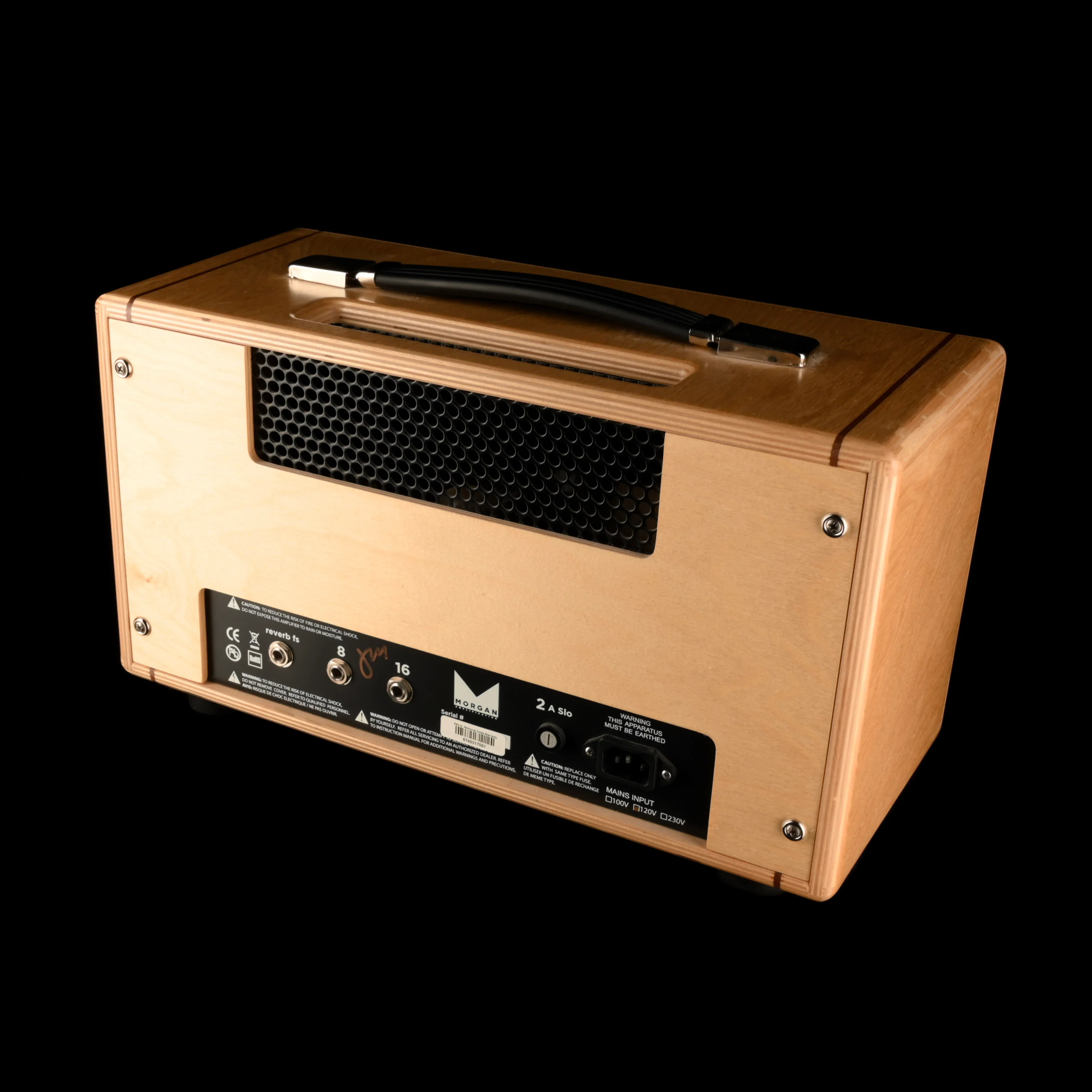 Used Morgan PR5 Guitar Amp Head Natural Wood - Image 9